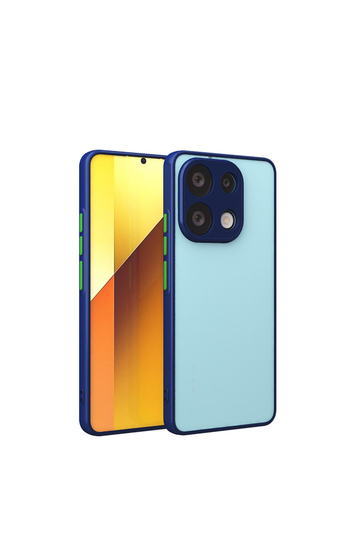 Nezih Case Xiaomi Redmi Note 13 4G Uyumlu Kılıf Kamera Korumalı Renkli Kenarlı Mat Silikon Kapak