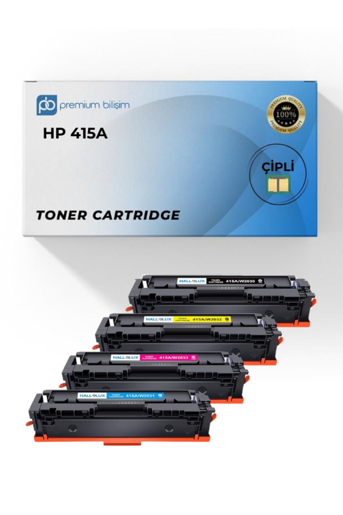 HP 415X Çipli Yüksek Kapasite Muadil - Color Laserjet Pro M479fnw M479fdw M479fdn M479dw M454dw M454dn