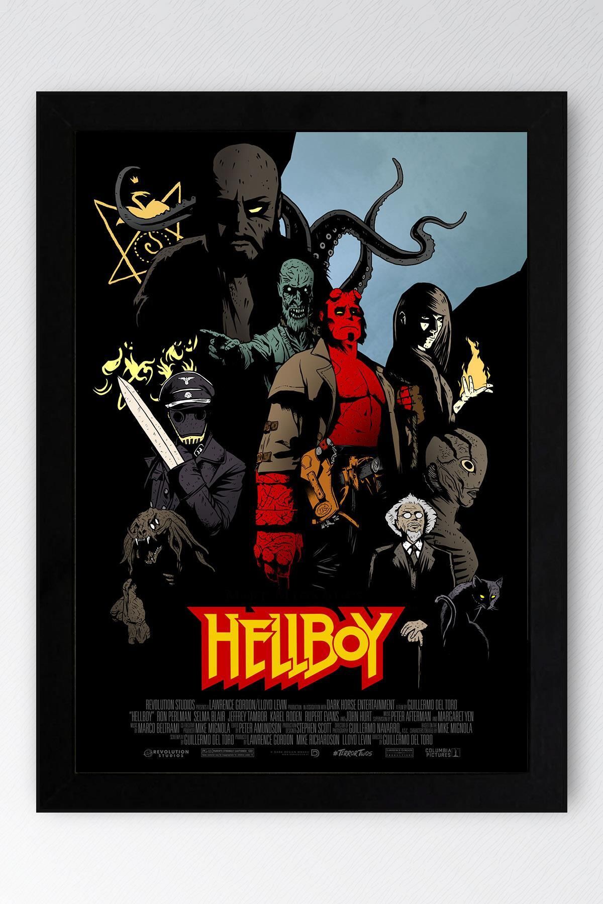 Saturn Hellboy Çerçeveli Tablo - Film Posteri Tablo