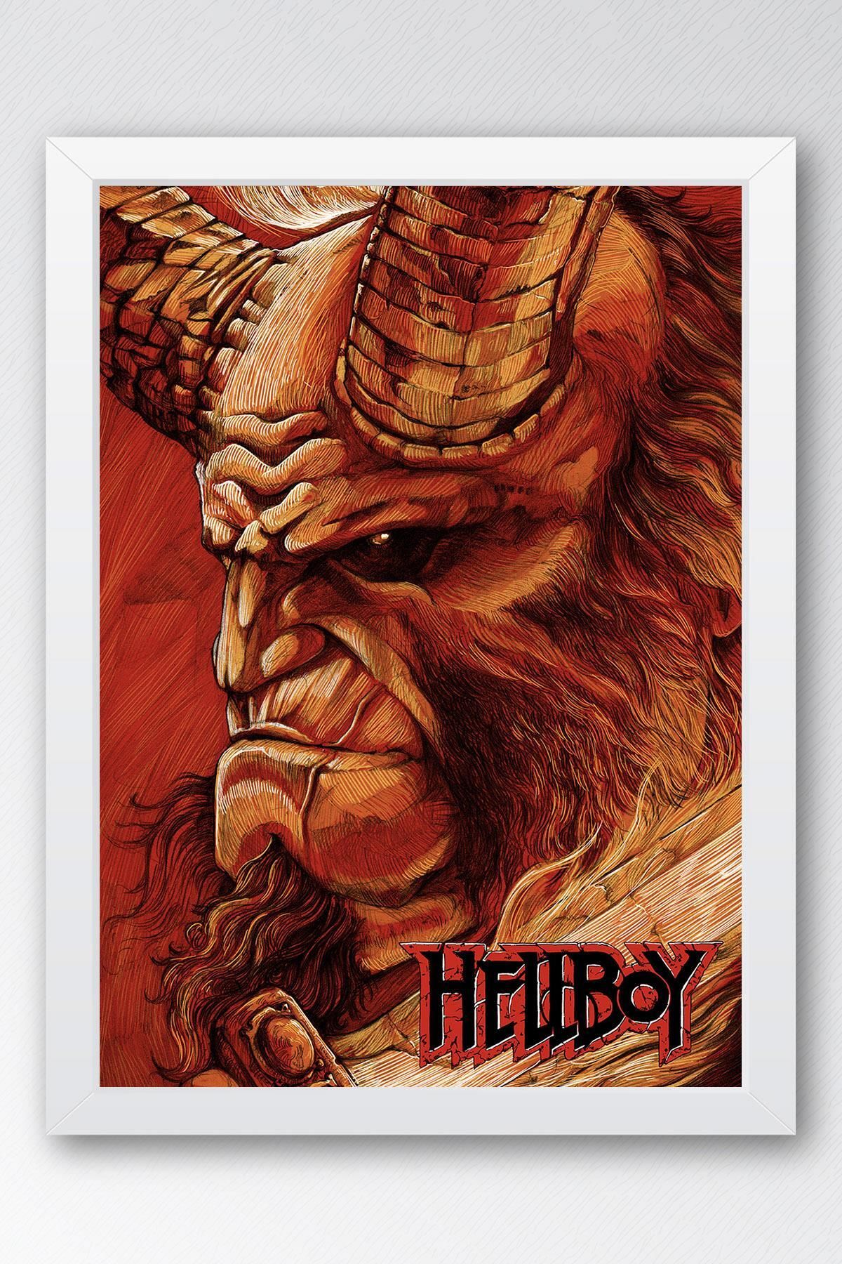 Saturn Hellboy Çerçeveli Tablo - Film Posteri Tablo