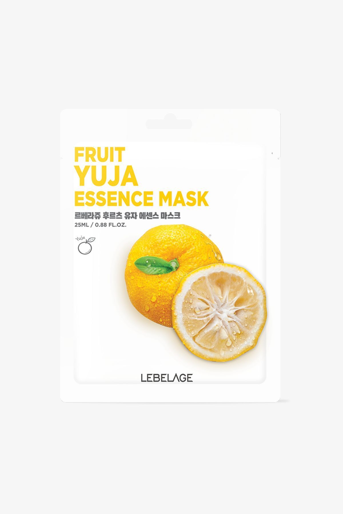 LEBELAGE Yuja Meyvesi İçeren Aydınlatıcı Nemlendirici Kağıt Maske Lebelage Fruit Yuja Mask