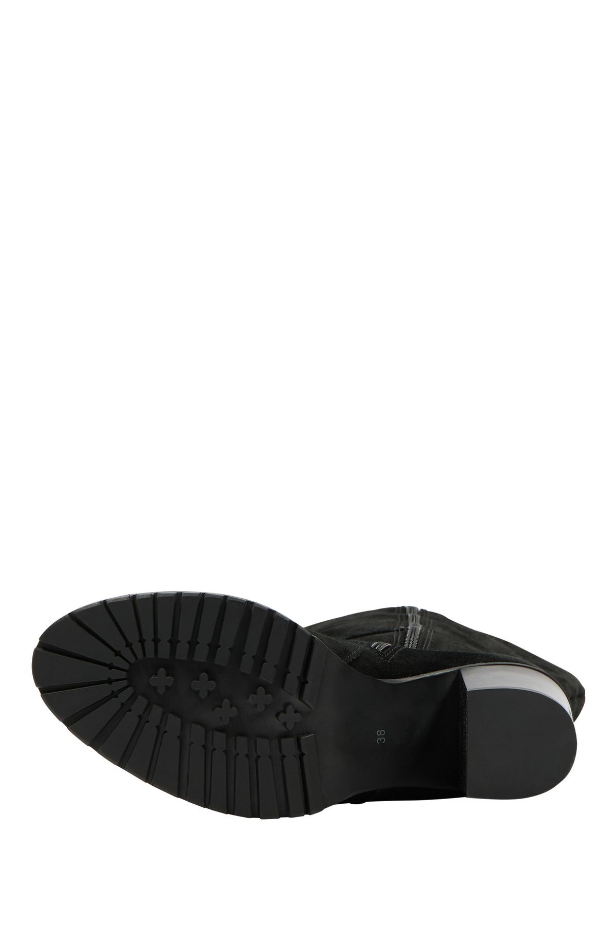 Faina-Verloursleder Overknee-Schuhe 6