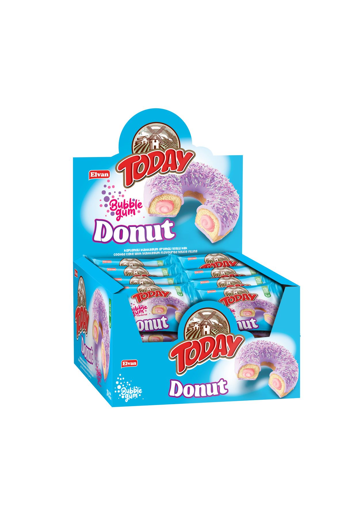 Today Donut Bubblegum (Sakız Aromalı) Kek 35 Gr. 24 Adet (1 Kutu)