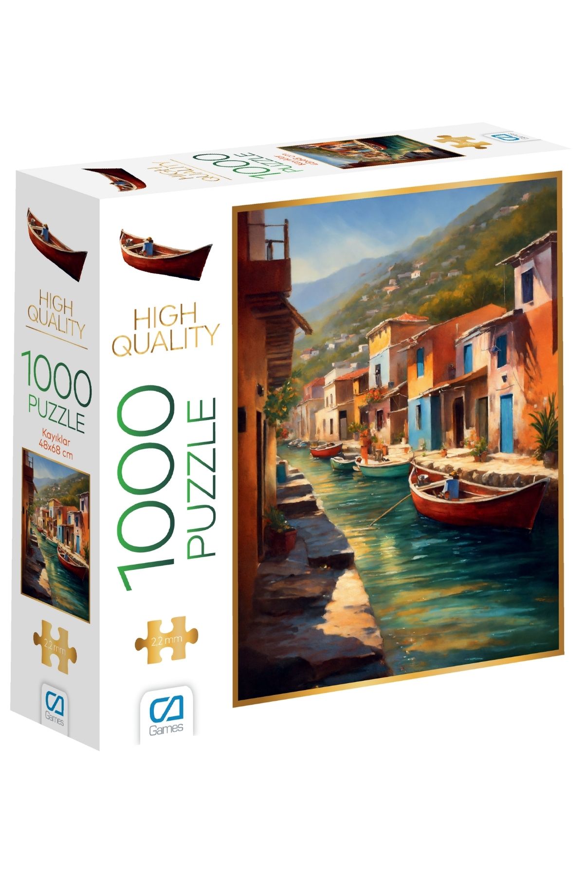 CA Games Kayıklar 1000 Parça 2,2mm Kalınlık 48x68cm Profesyonel Hobi Puzzle Yapboz Serisi