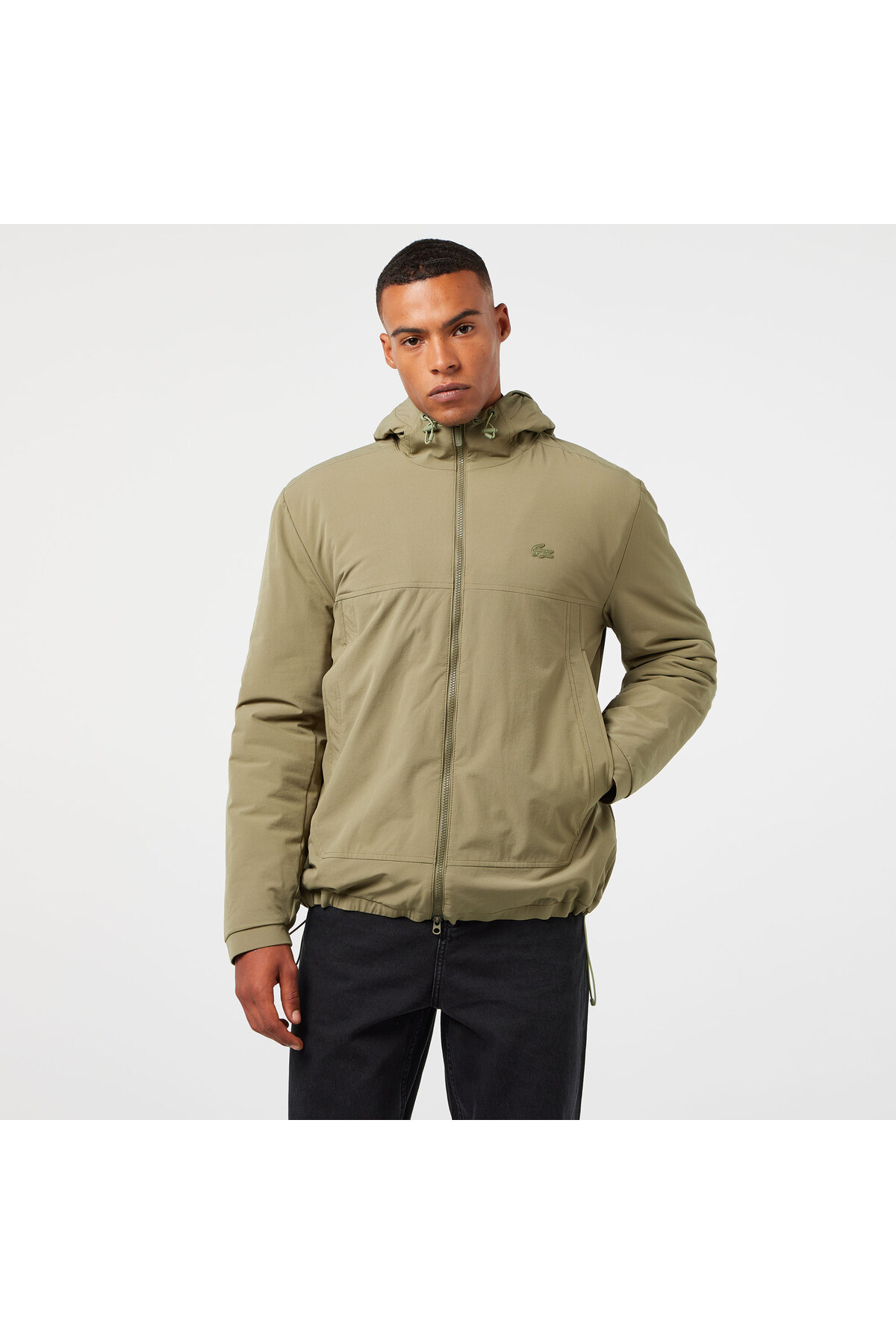 Erkek Relaxed Fit Kapüşonlu Yeşil Yağmurluk — سبز TYCF0C7B95D9ABE60B2676800 — تصویر 5 از 6