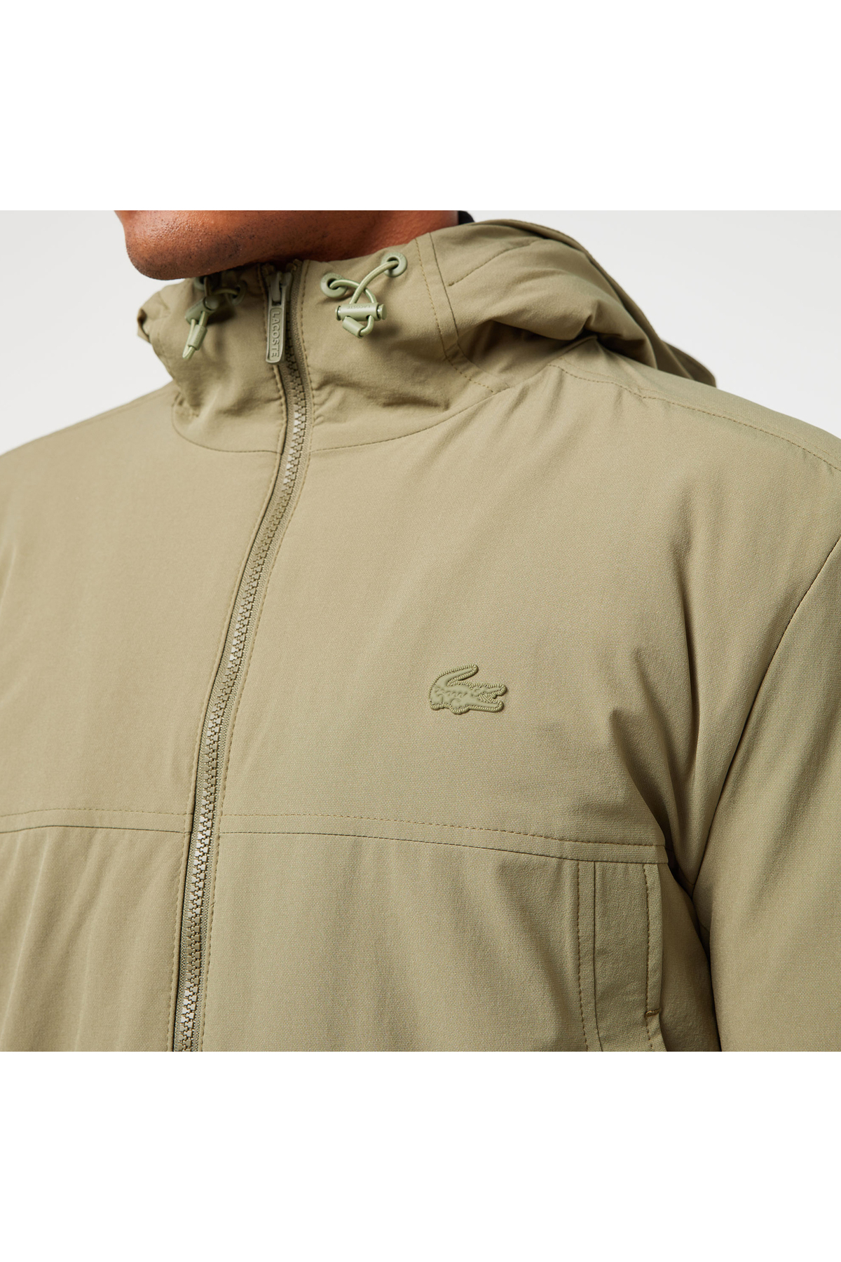 Erkek Relaxed Fit Kapüşonlu Yeşil Yağmurluk — سبز TYCF0C7B95D9ABE60B2676800 — تصویر 6 از 6