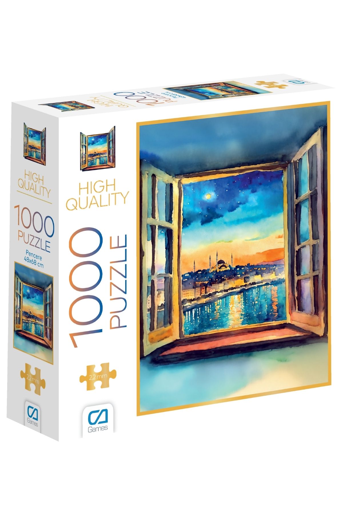 CA Games Pencere 1000 Parça 2,2mm Kalınlık 48x68cm Profesyonel Hobi Puzzle Yapboz Serisi