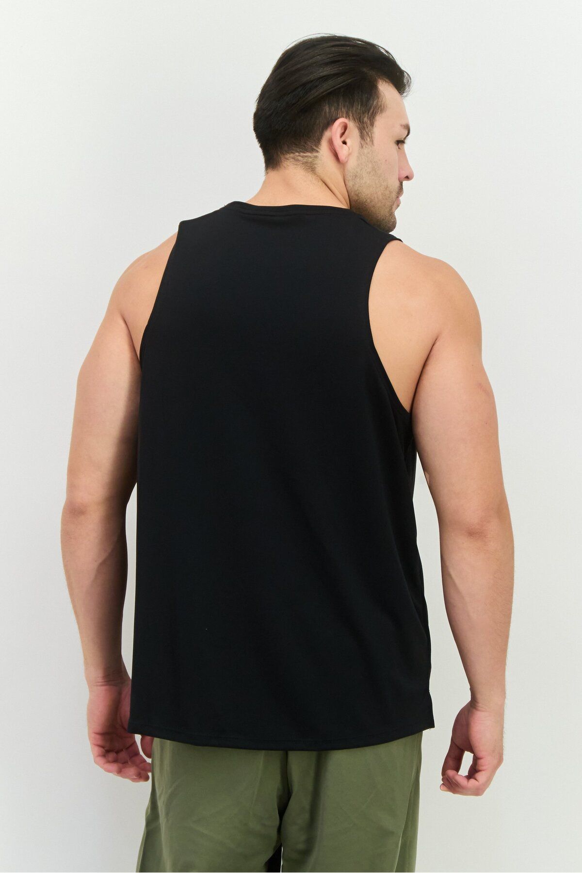 Nike-Men Dri-Fit Sleeveless Running Tank Tops, Black 3