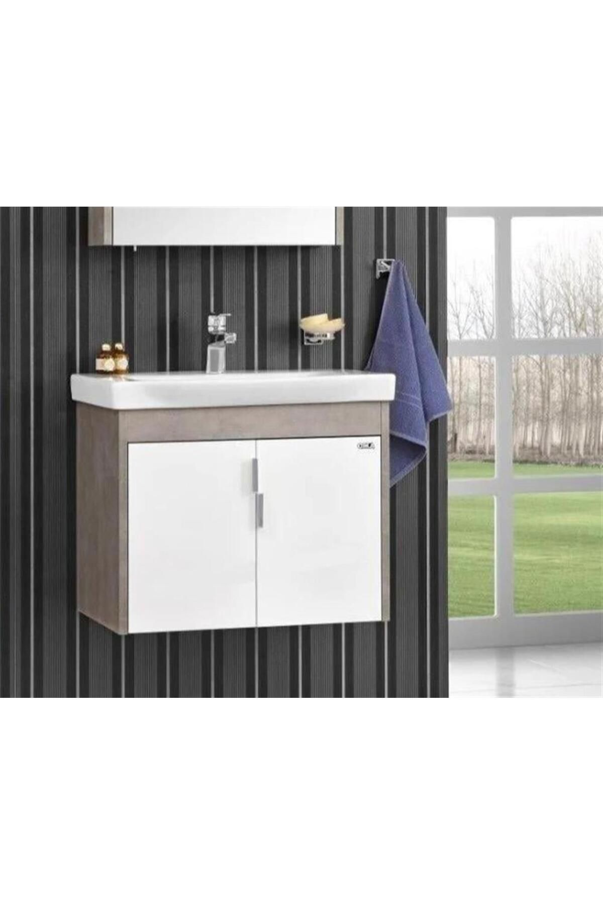 ORKA LUNA 65 ALT MODÜL + LAVABO  GRİ TAŞ 5001419