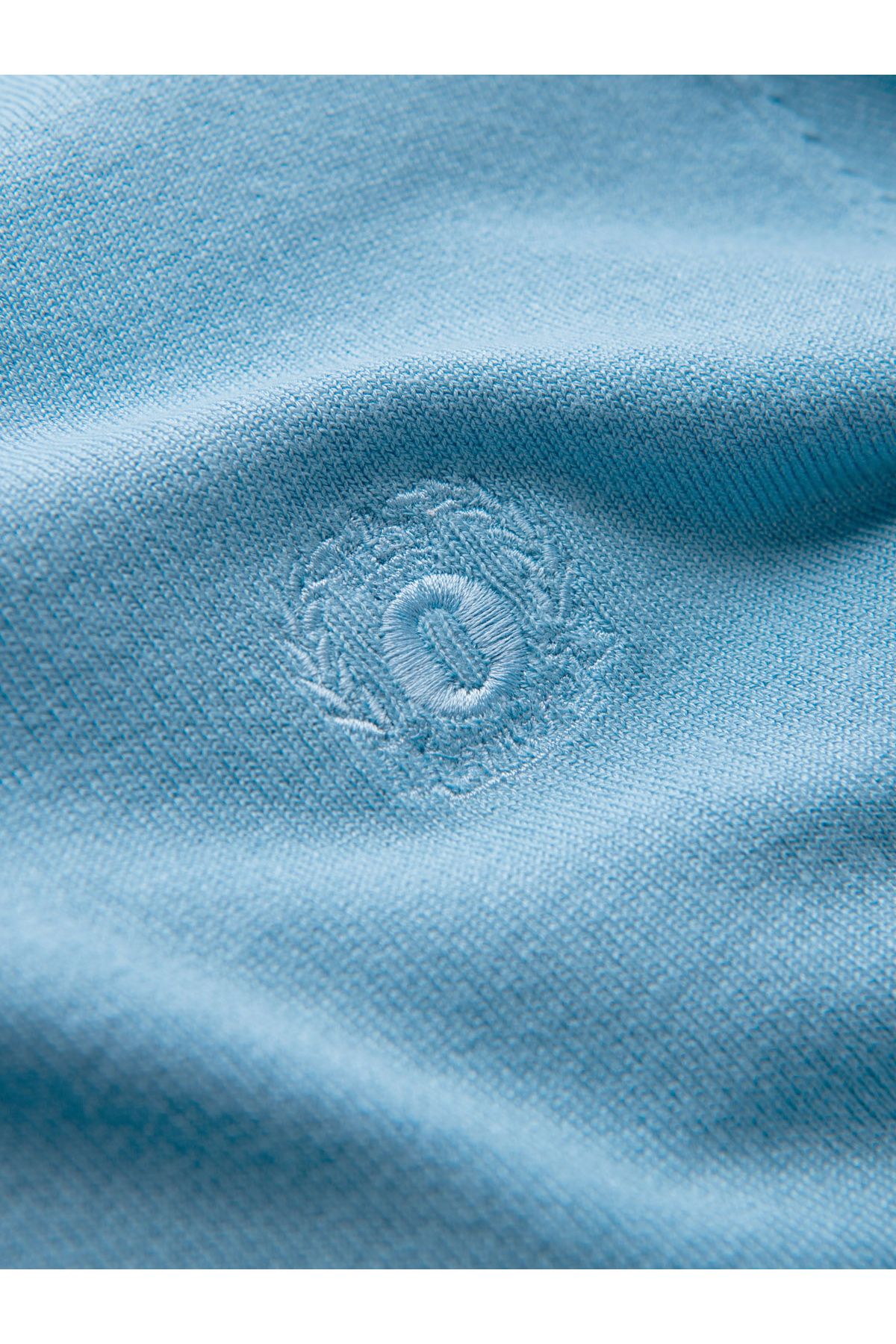 OMBRE-Elegantní pánský svetr BASIC s výstřihem do V a viskózou - modrý V21 OM-SWBS-0107 XXL 6