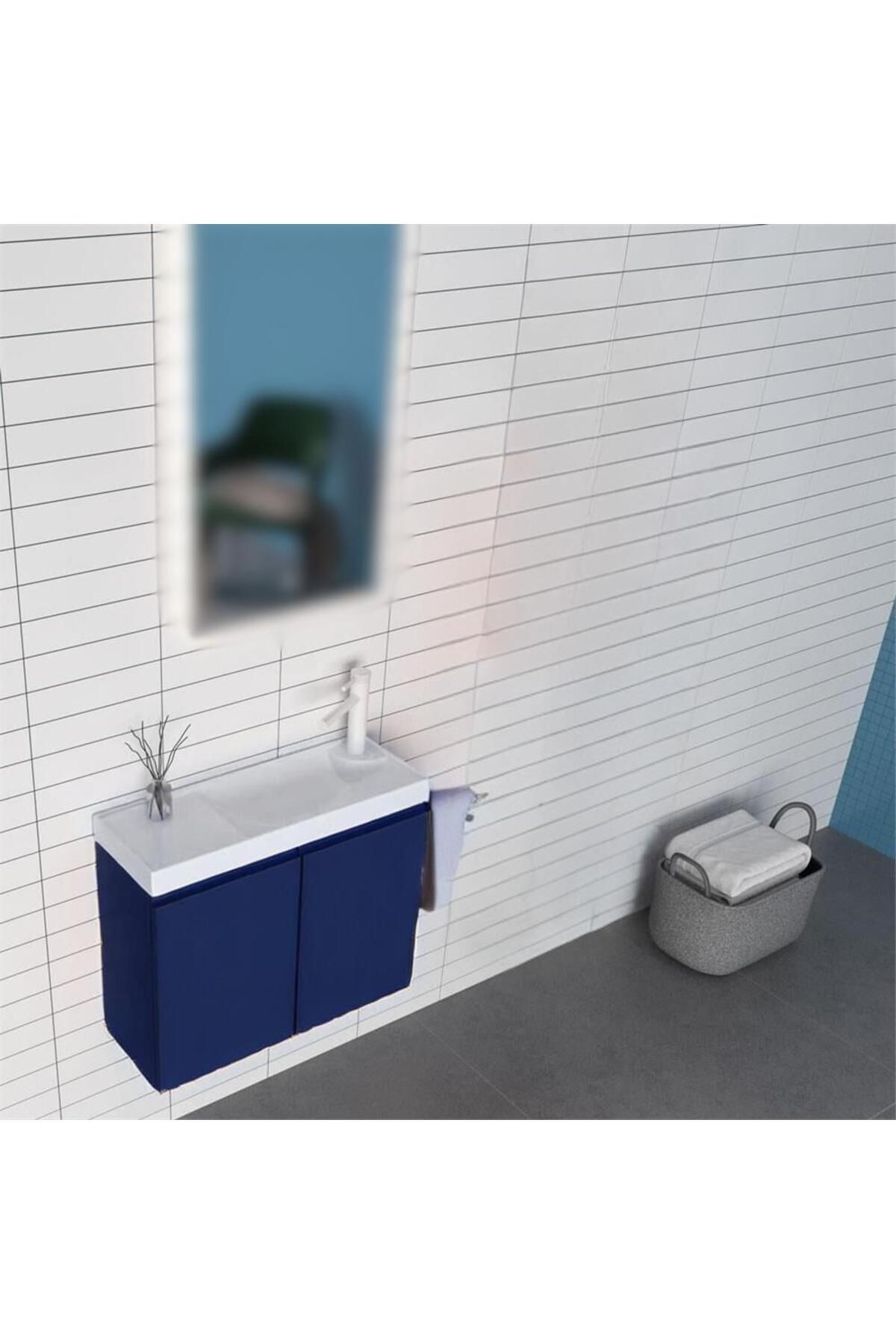 ORKA FERLA 60 ALT MODÜL + LAVABO MAT PACIFIC MAVİ 5004323