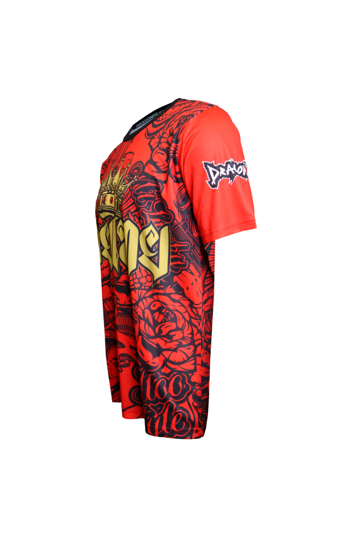 Dragondo TX8598 Muaythai Tişört Dijital Baskılı Muay Thai Tişört Kırmızı görsel 4