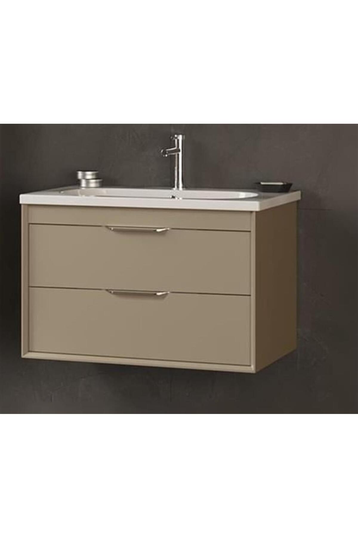 ORKA CLAY ÇİFT ÇEKMECELİ ALT MODÜL + LAVABO  80 SAHRA 5004384