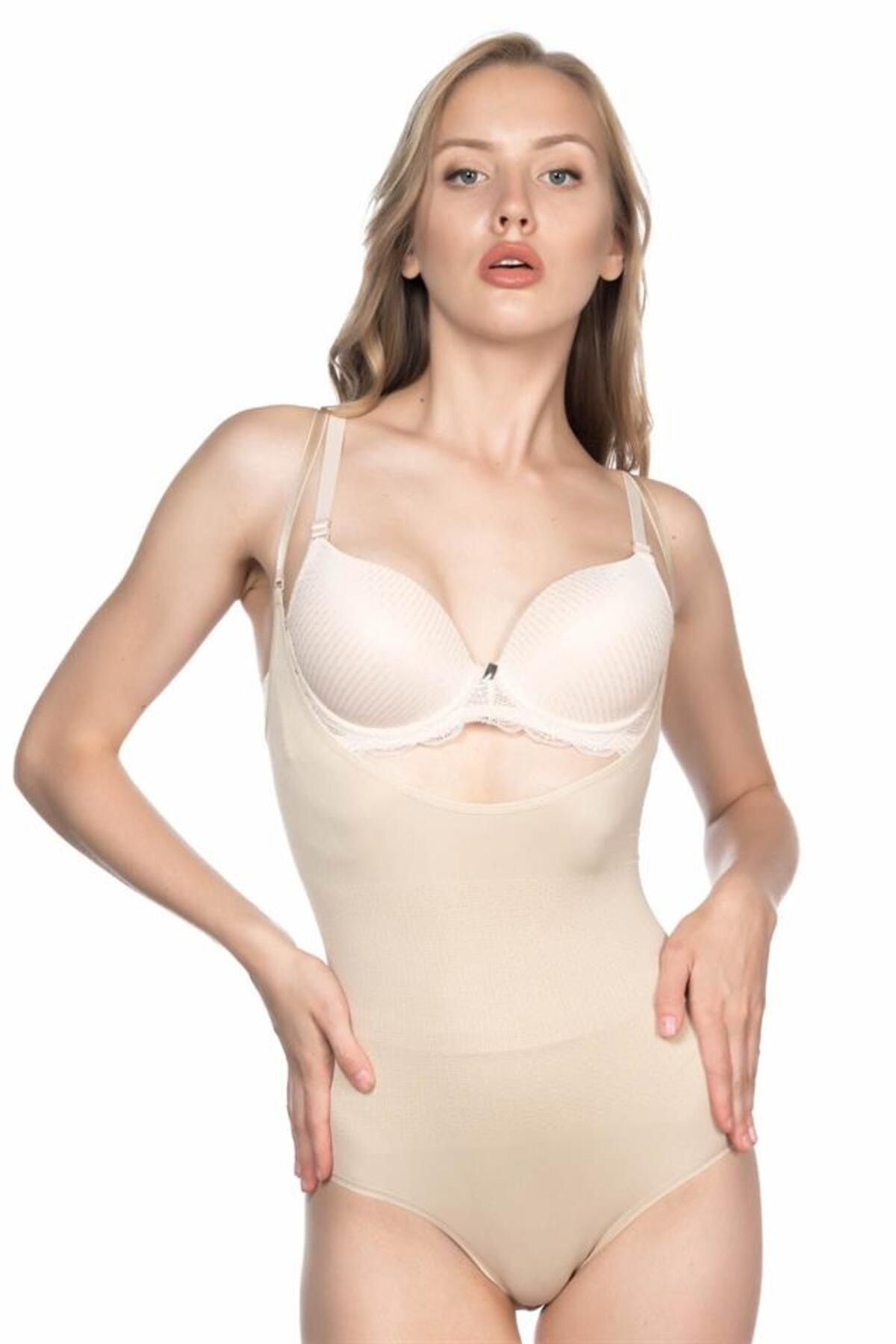 Shop58 Ten Hediye Çantam 2023 Göğsü Açık Body Korse