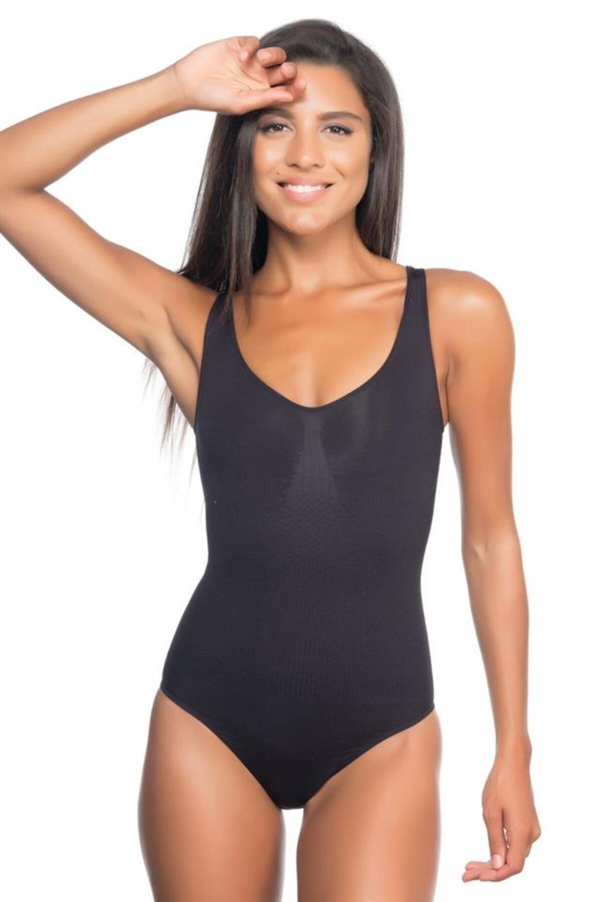 Shop58 Siyah Hediye Çantam 2018 Kalın Askılı Body Korse