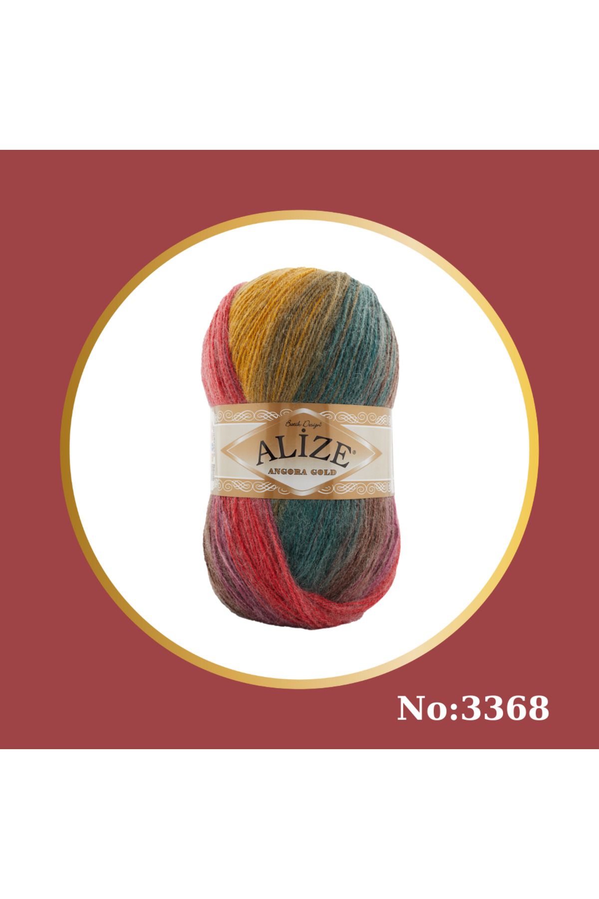 Alize Angora Gold Batik El Örgü İpi 1 Adet Renk Kodu: 3368 / Metraj: 100 gr - 550 m