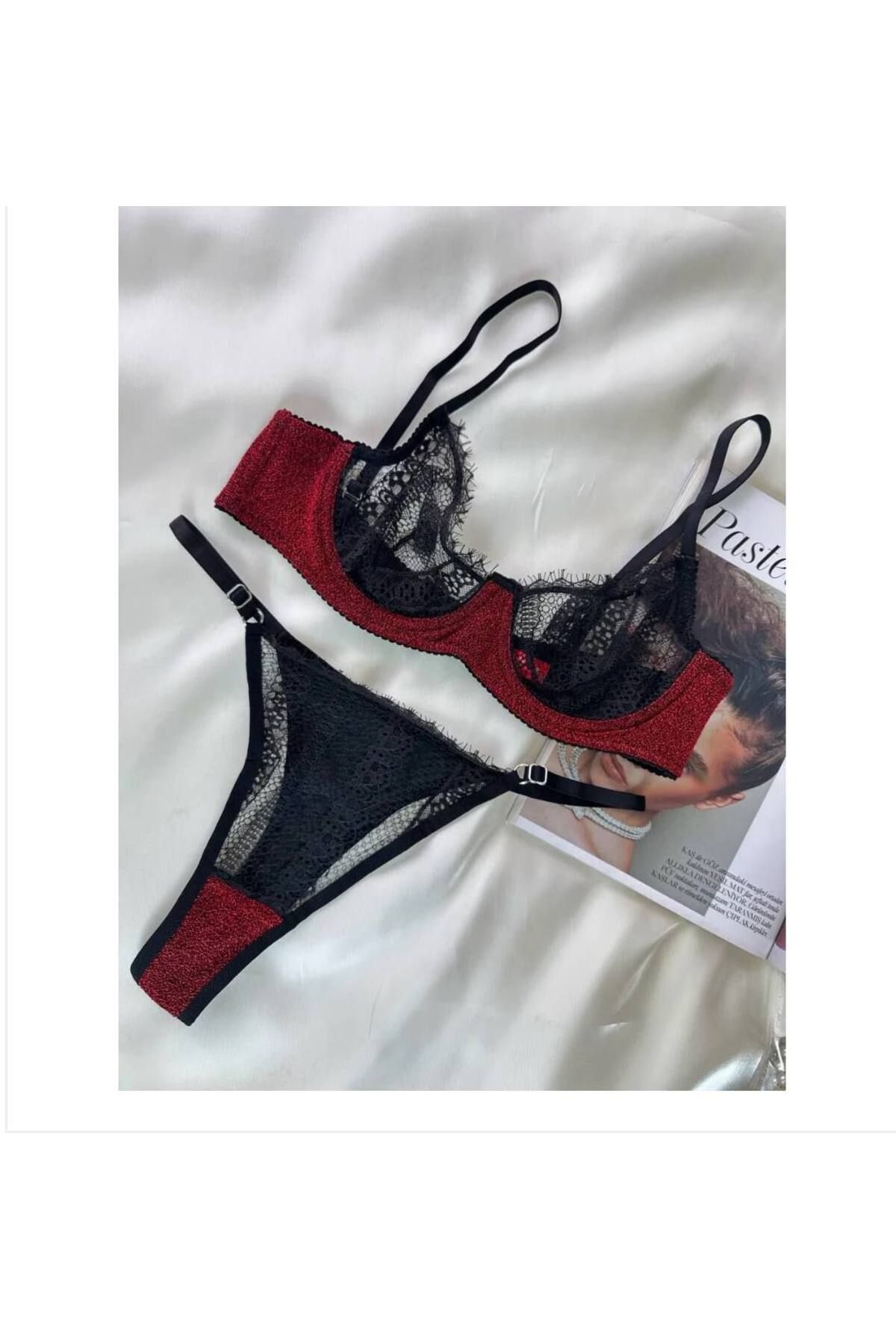 BELLUNI COLLECTION ANA ART BELL BRALET TAKIM BORDO