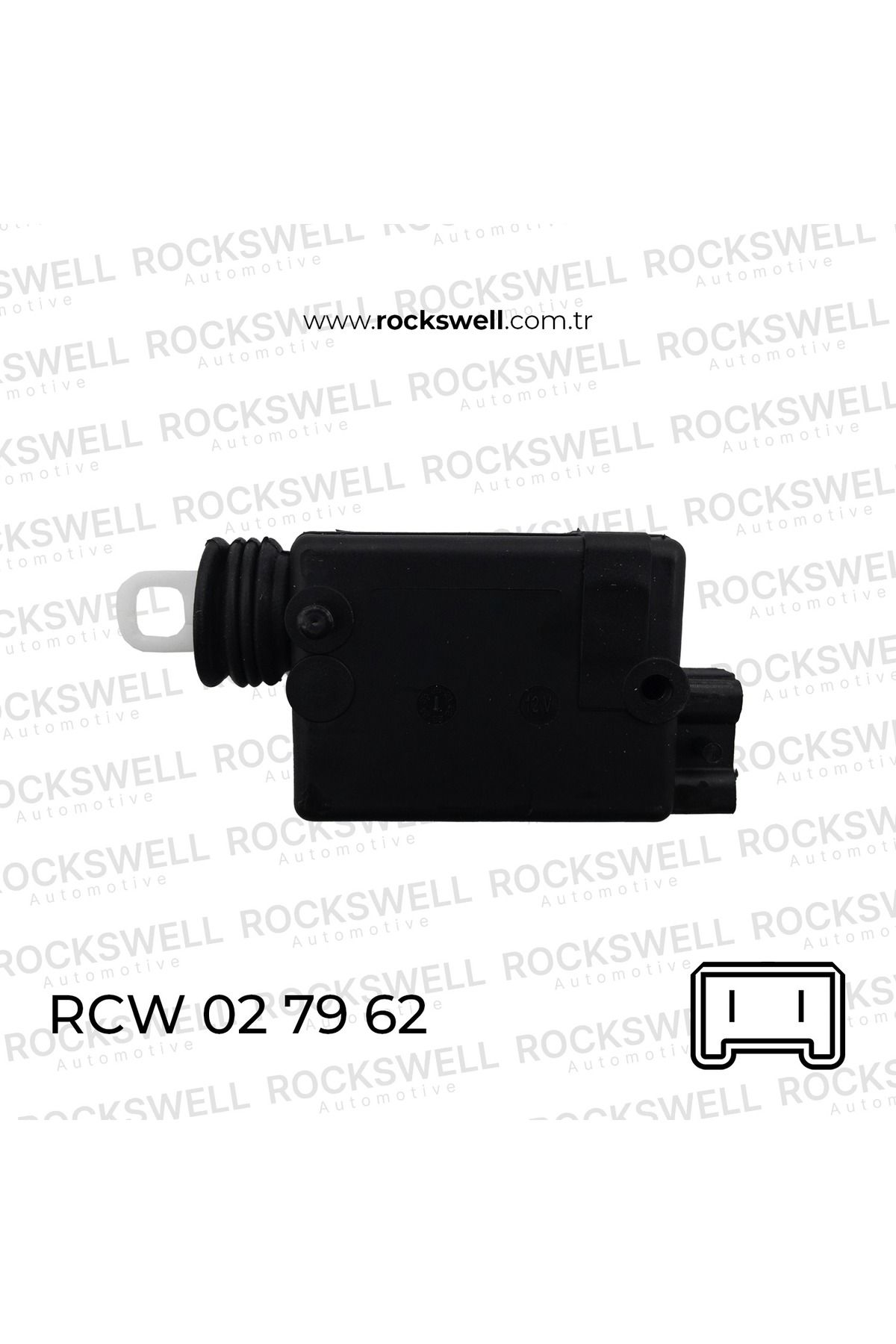 ROCKSWELL RENAULT 9-19-21 KANGOO CLİO 12V MERKEZİ KİLİT MOTORU DERİN SİYAH RENKLİ GÖVDE 2F