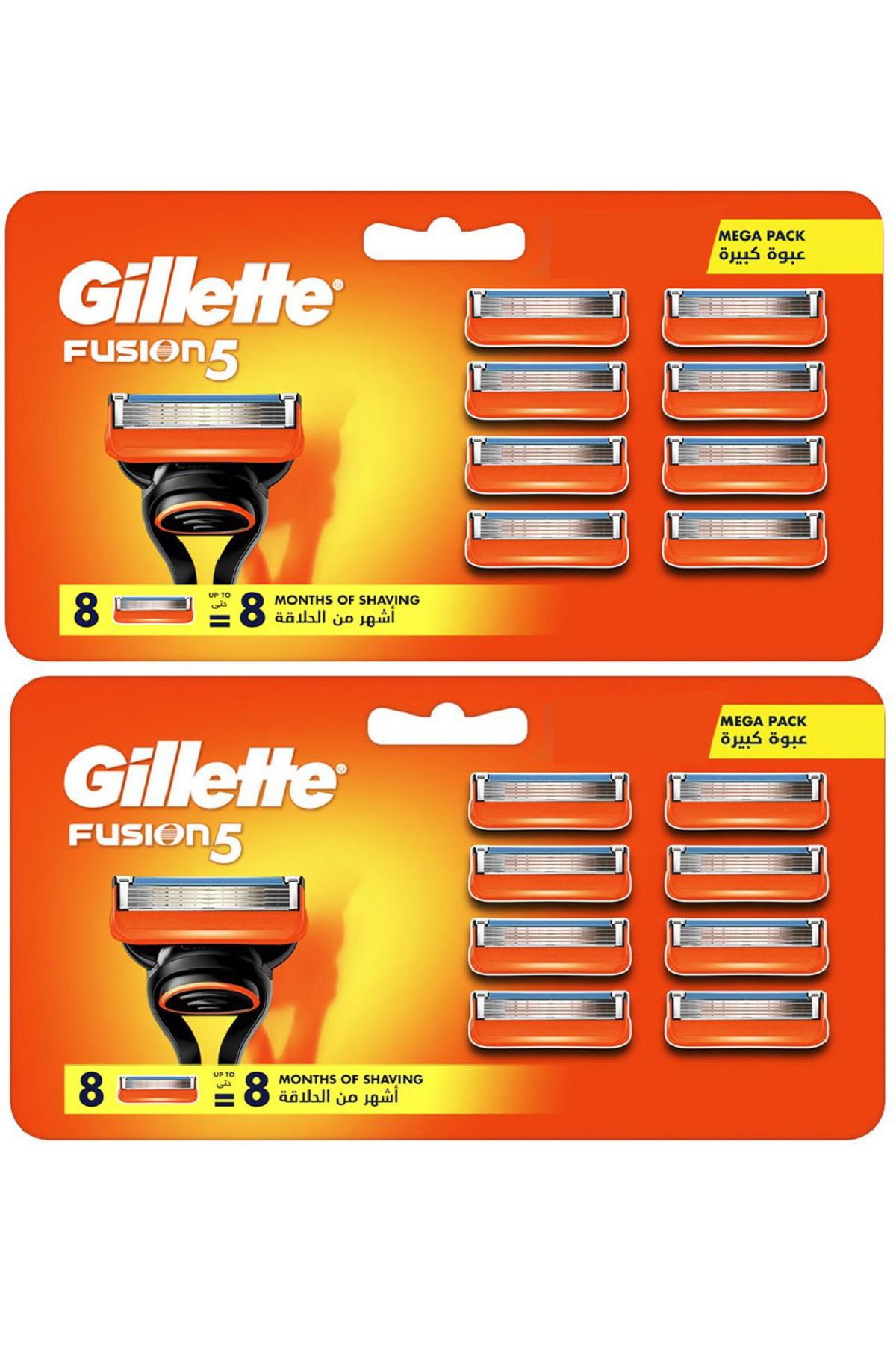 Gillette Fusion5 Yedek Erkek Tıraş Bıçağı 8'li 7702018609864 X 2 ADET