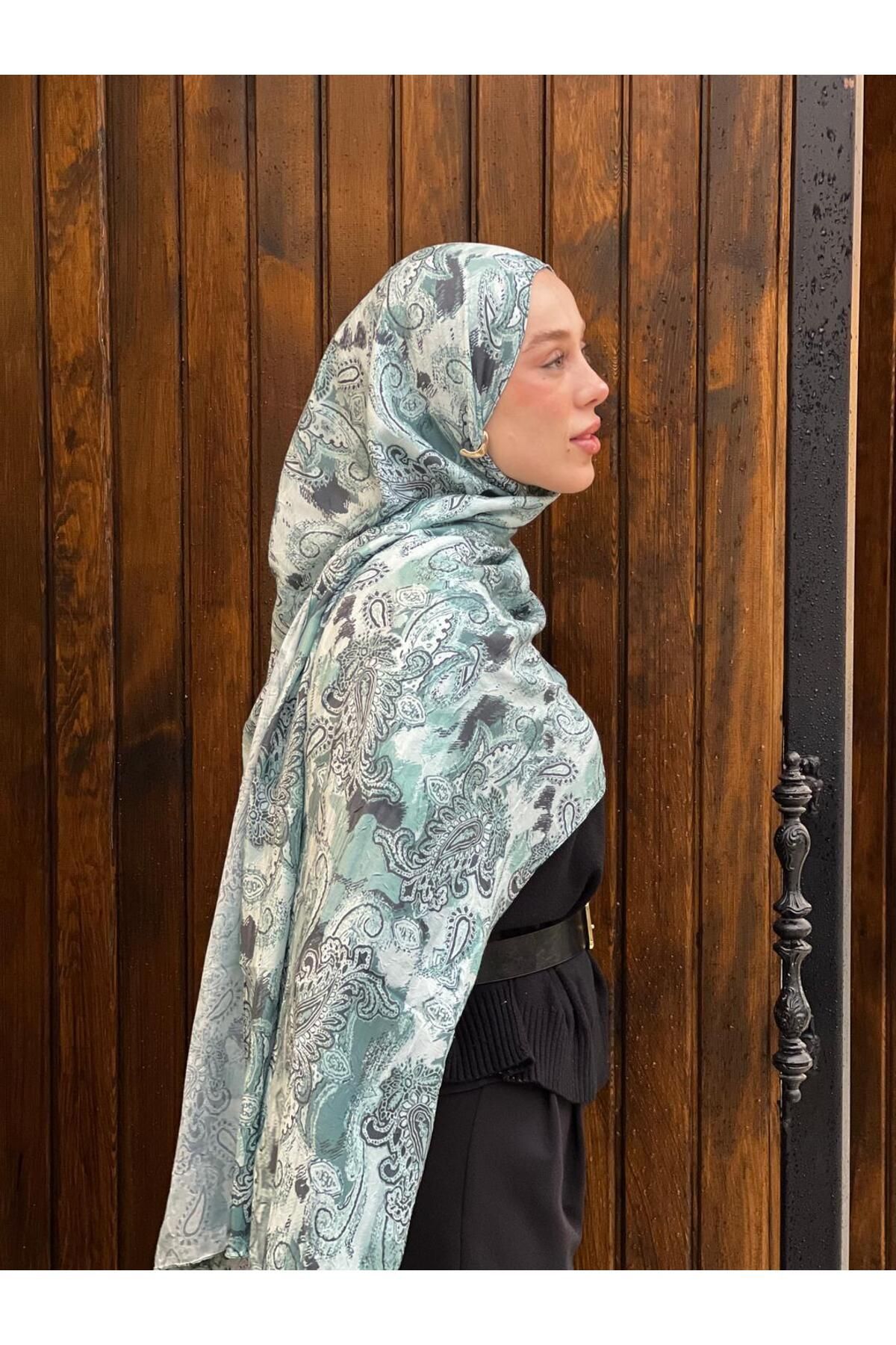 Modakaşmir-Abstract Ethnic Pattern Bamboo Shawl 2
