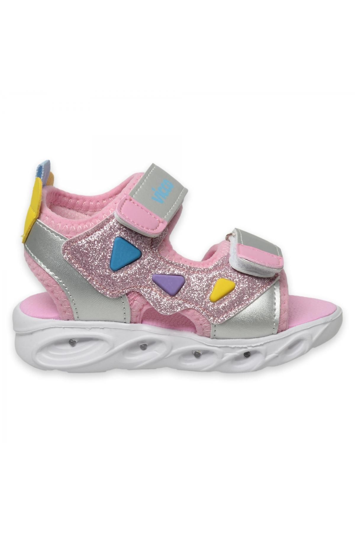 صندل ورزشی صورتی پسرانه و دخترانه بچگانه Hilda Baby Sandalti 321.B24y.204 06 Vicco