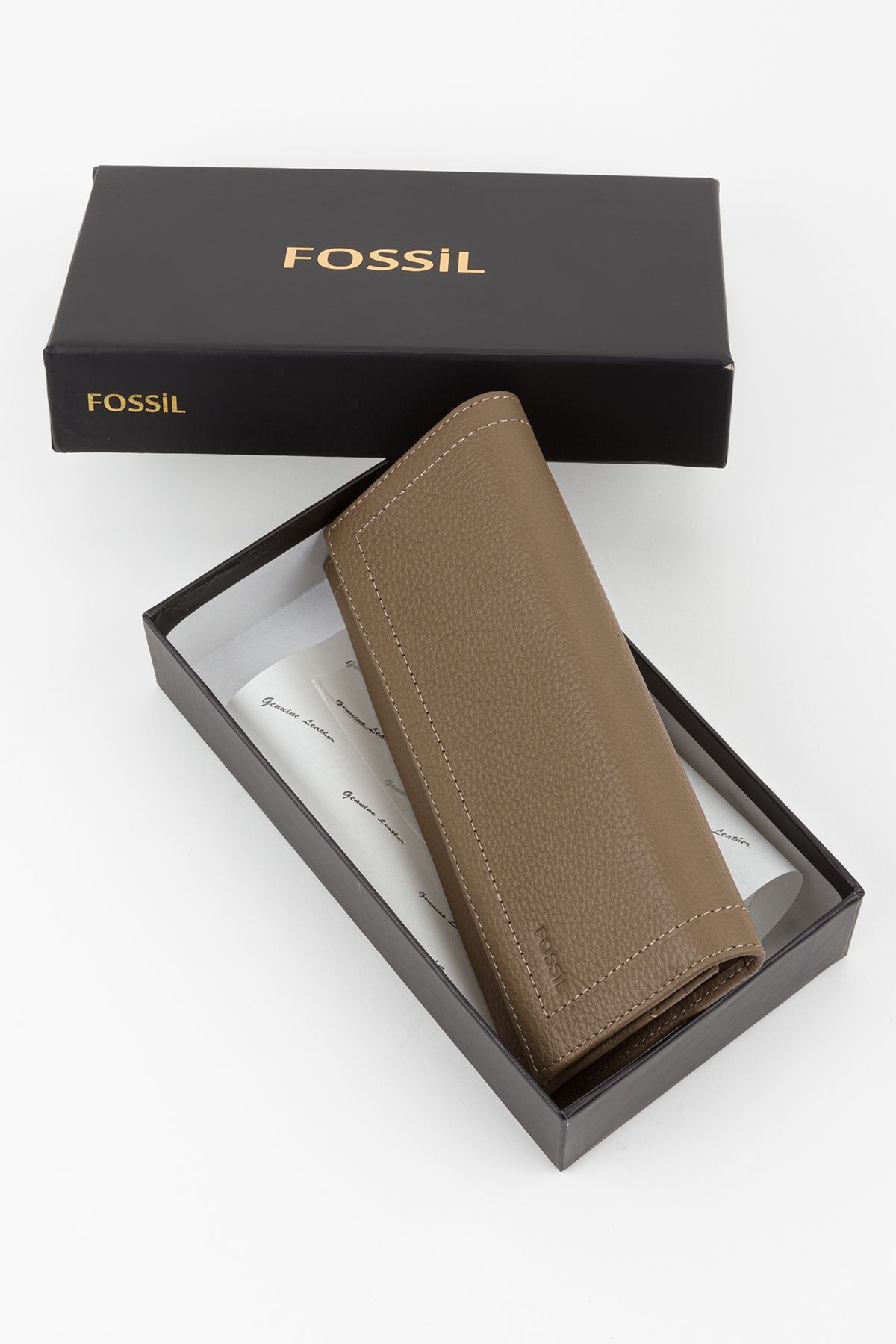 کیف پورتفولیو و کلچ چند رنگ زنانه پول بلند دست پا چرمی Fossil