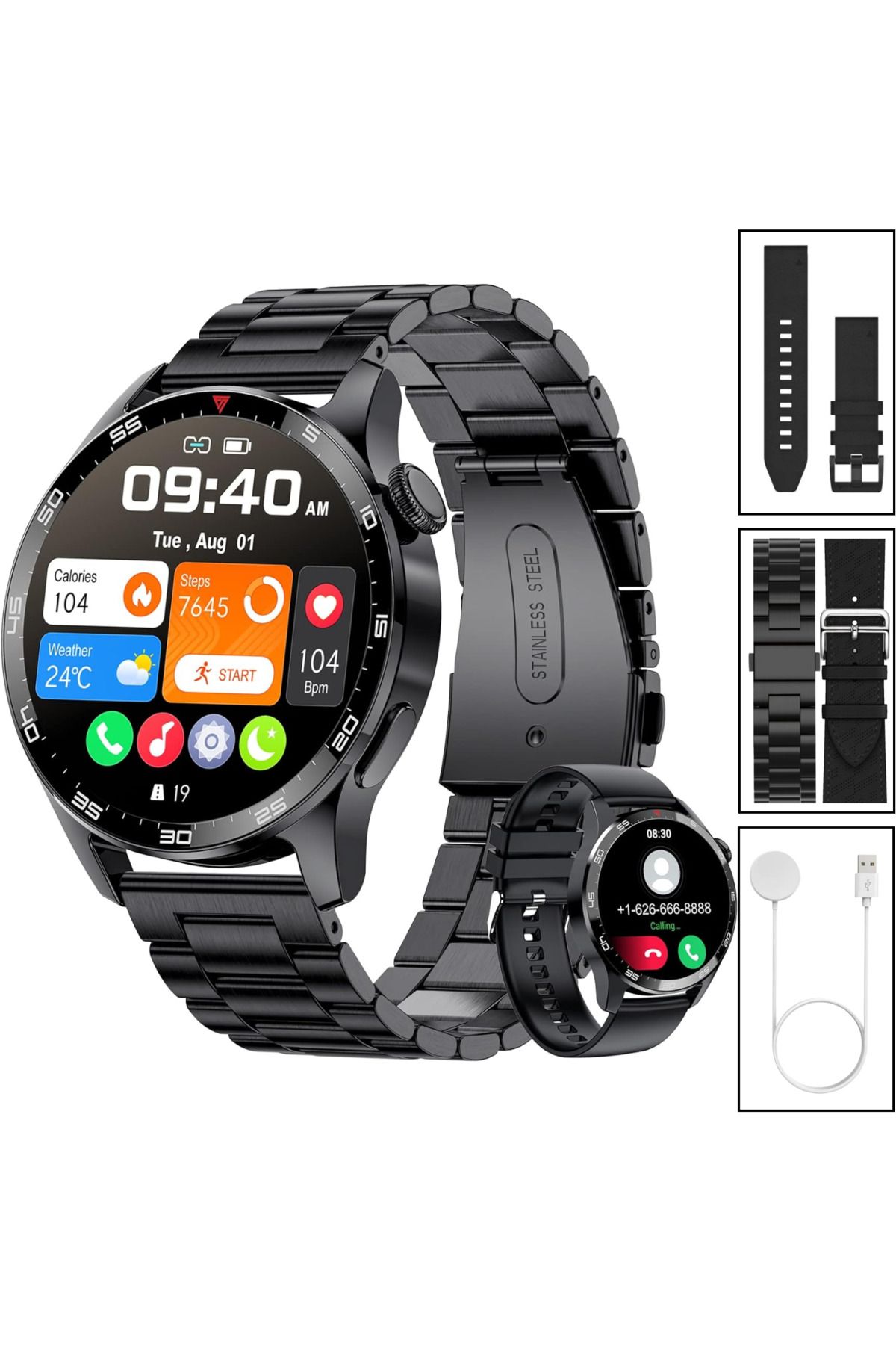 SONREİR Watch GT3 PRO Erkek Akıllı Saat, Klasik AMOLED Sesli Görüşme,NFC Android iPhone Huawei Uyumlu 8,9,10