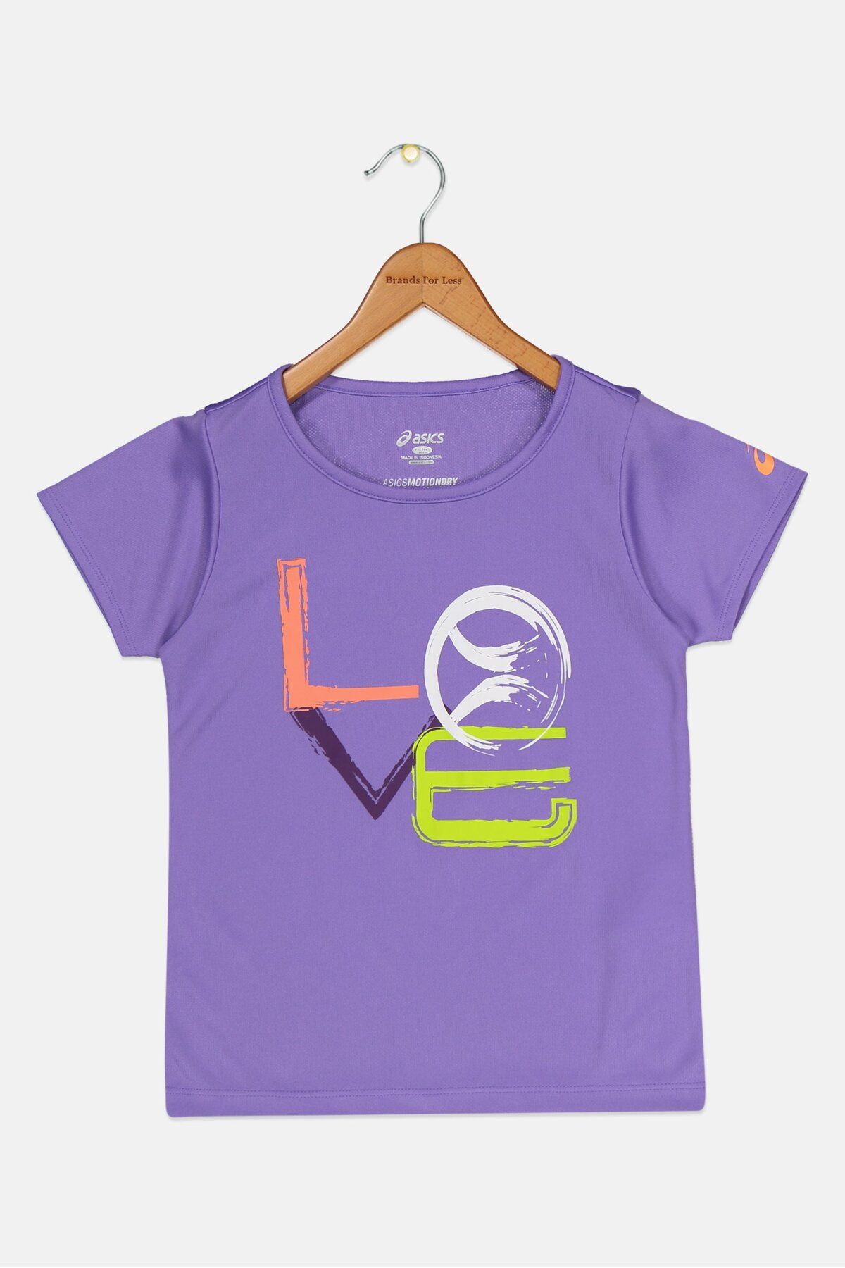 Asics-Kids Girl Short Sleeve Graphic Print T-Shirt, Purple 1