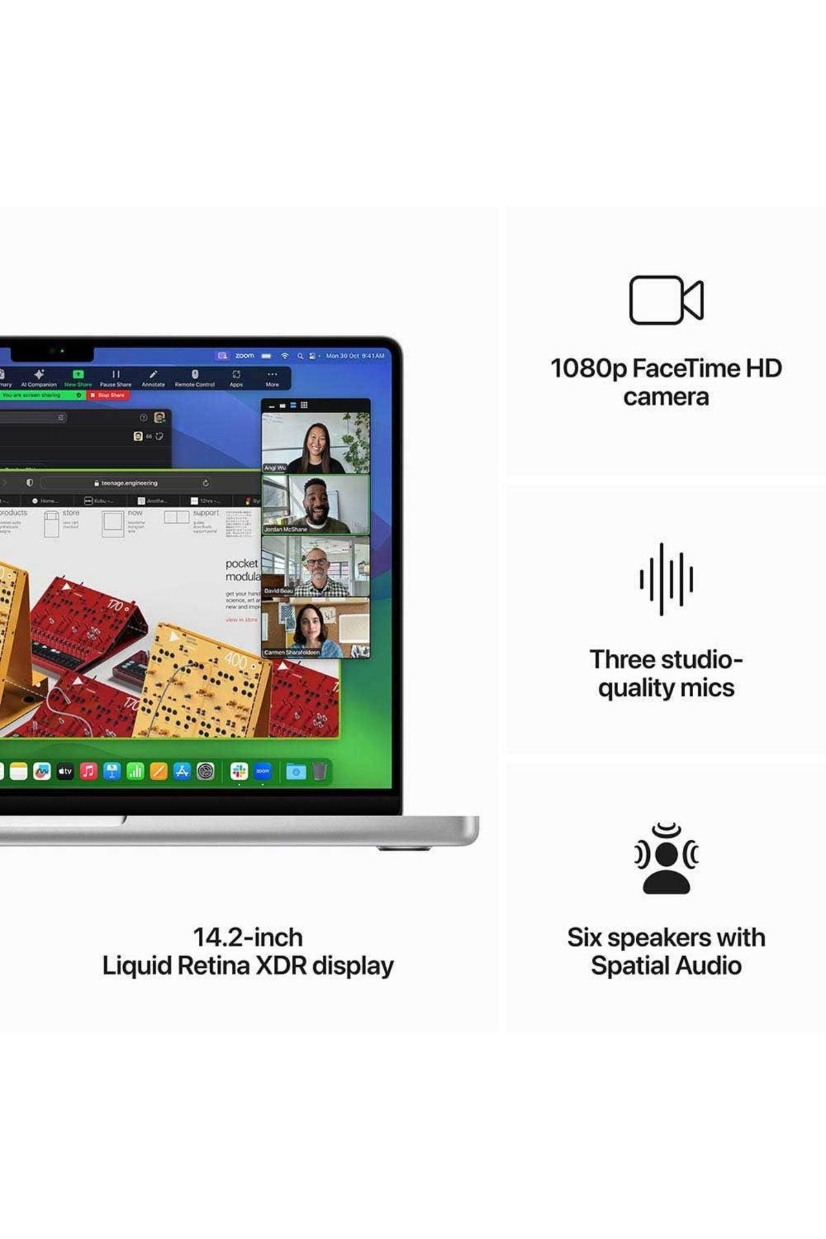 Apple-14-inch MacBook Pro: Apple M3 Pro chip with 11‑core CPU and 14‑core GPU, 512GB SSD - Silver 3