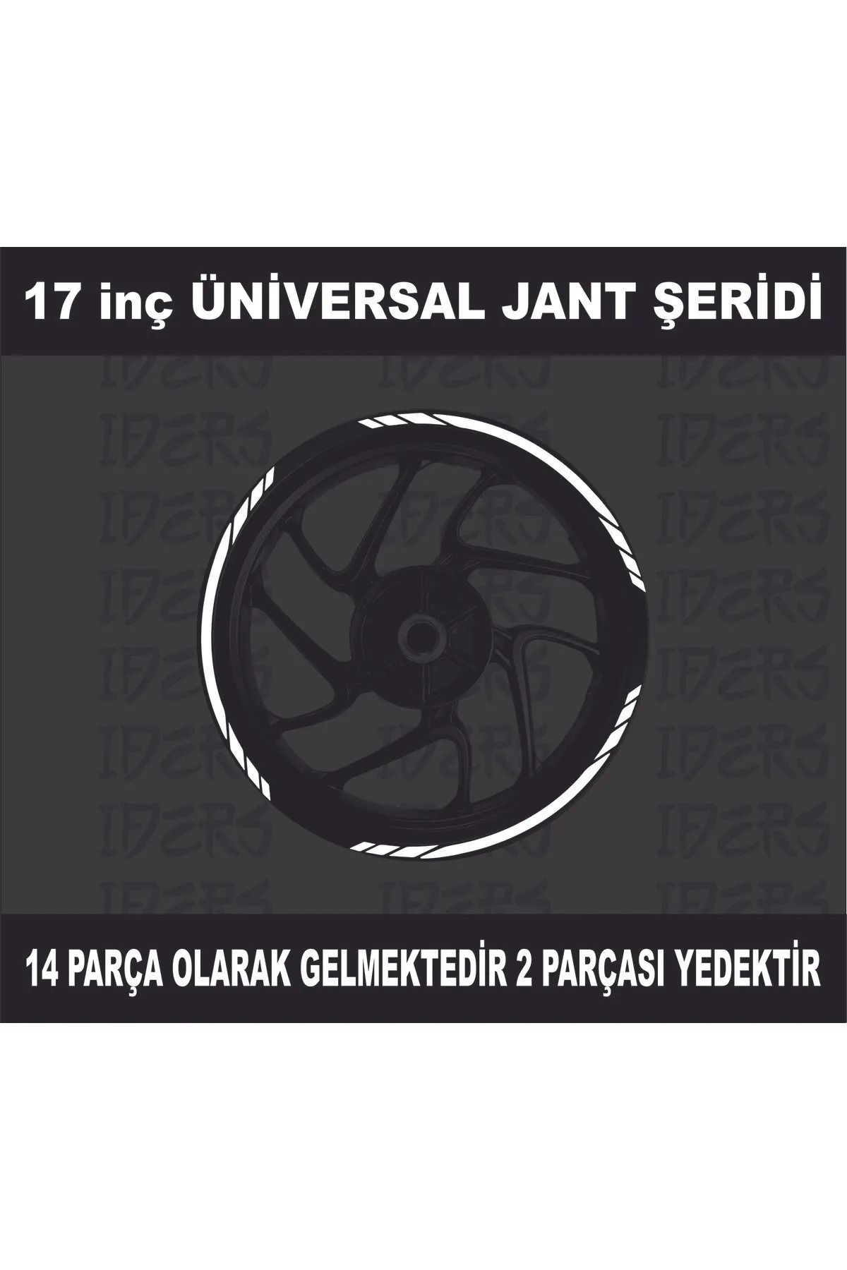 Kendorf 17 inç Jant Şeridi Üniversal REFLEKTİF BEYAZ