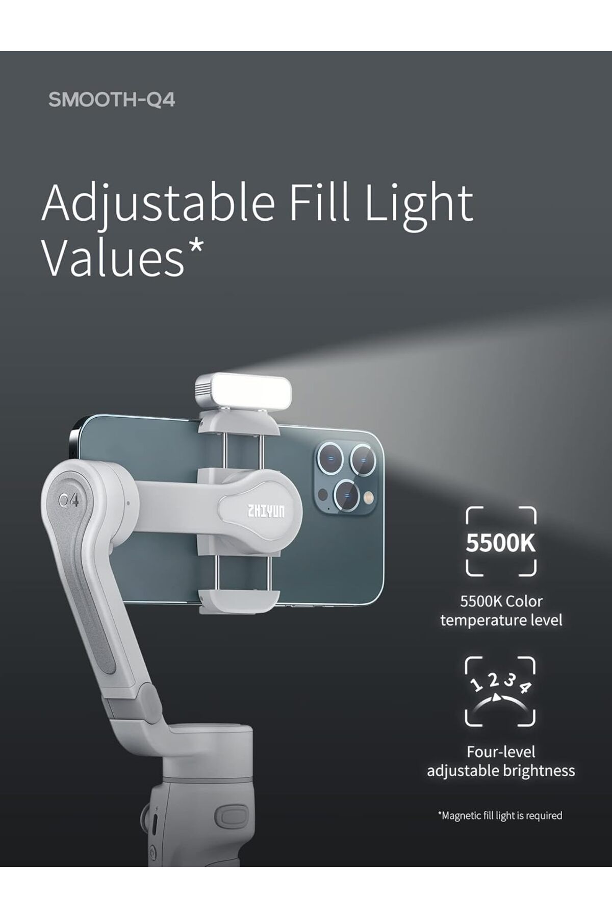 ZHIYUN-Smooth Q4 Combo - 3-Axis Gimbal Stabilizer for Phone 2