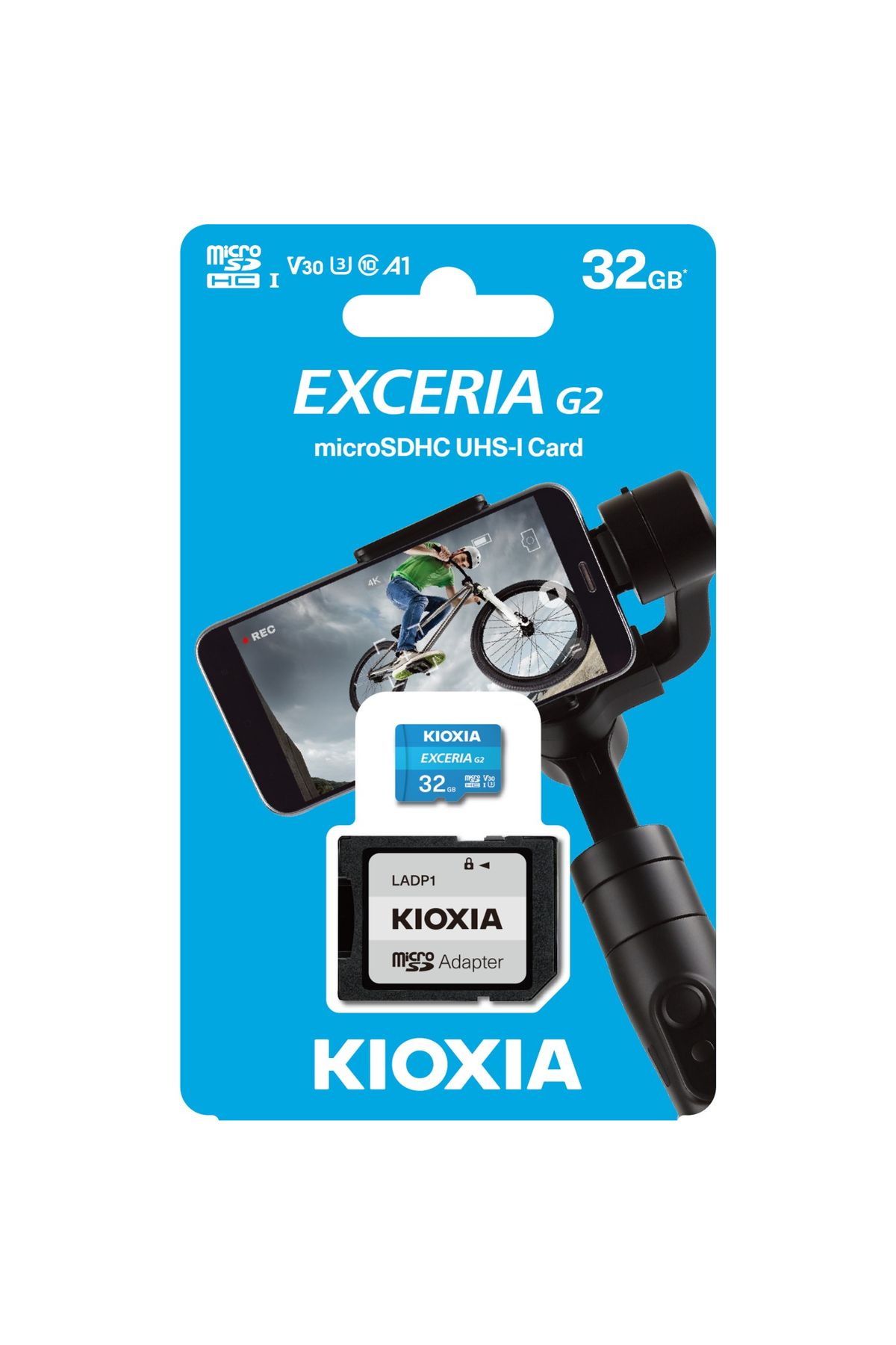 Kioxia 32GB Micro Sdhc SD Adaptörlü Hafıza Kartı G2 4K  full HD 100MB/s V30 U3 A1 Memory Card