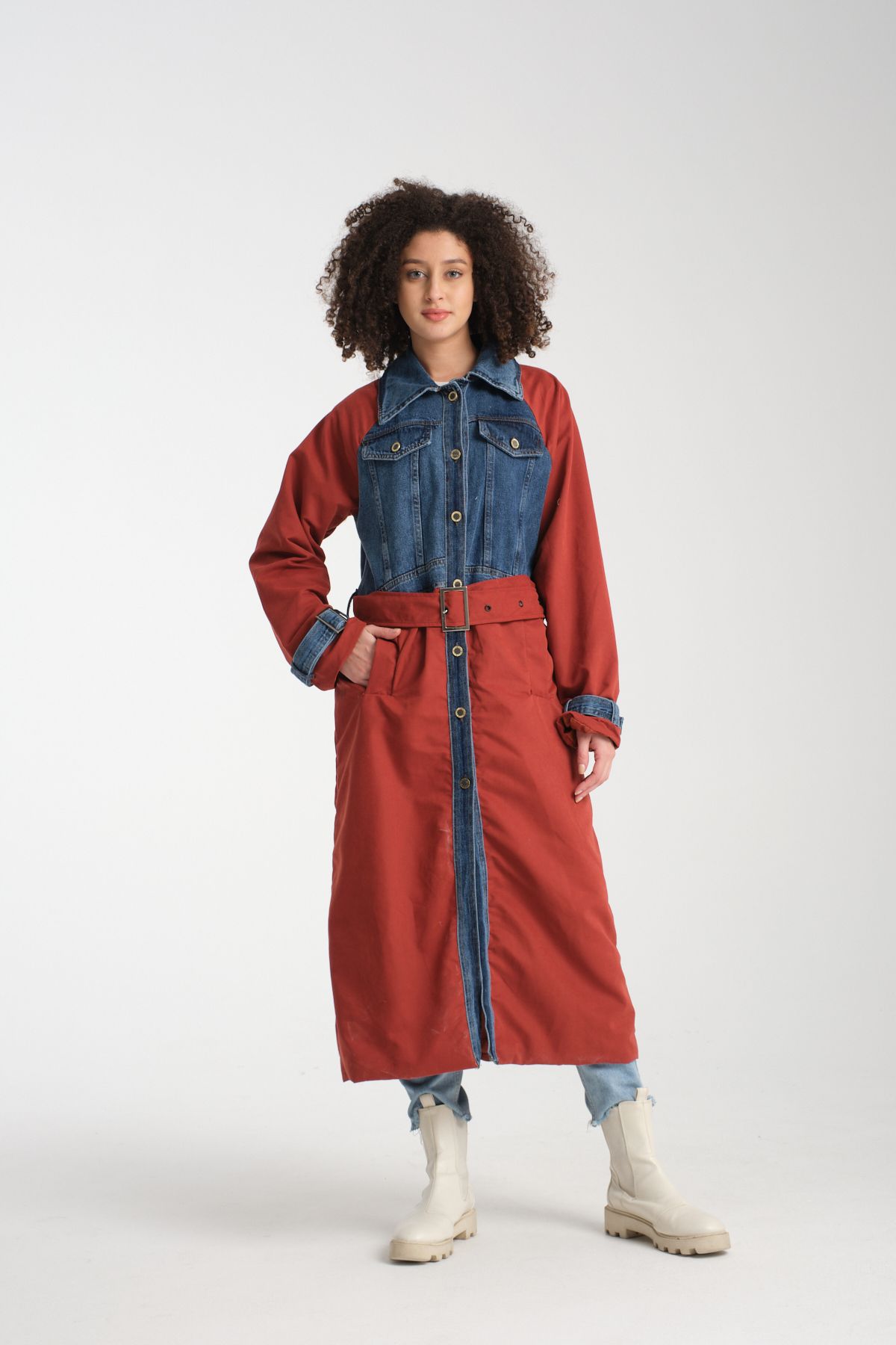 Rodi-Women's Denim Trench Coat 1076 5