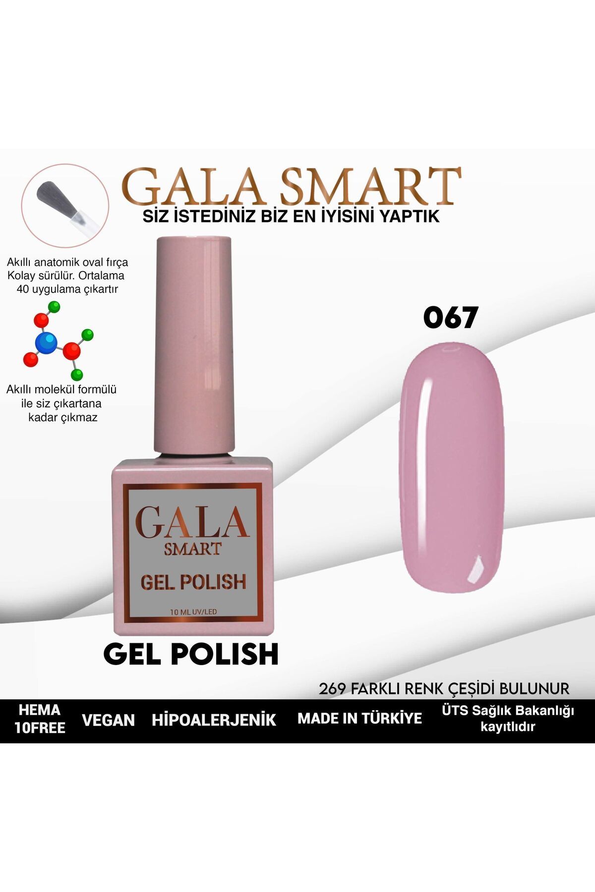 gala smart Classic Kalıcı Oje 10ml No:067