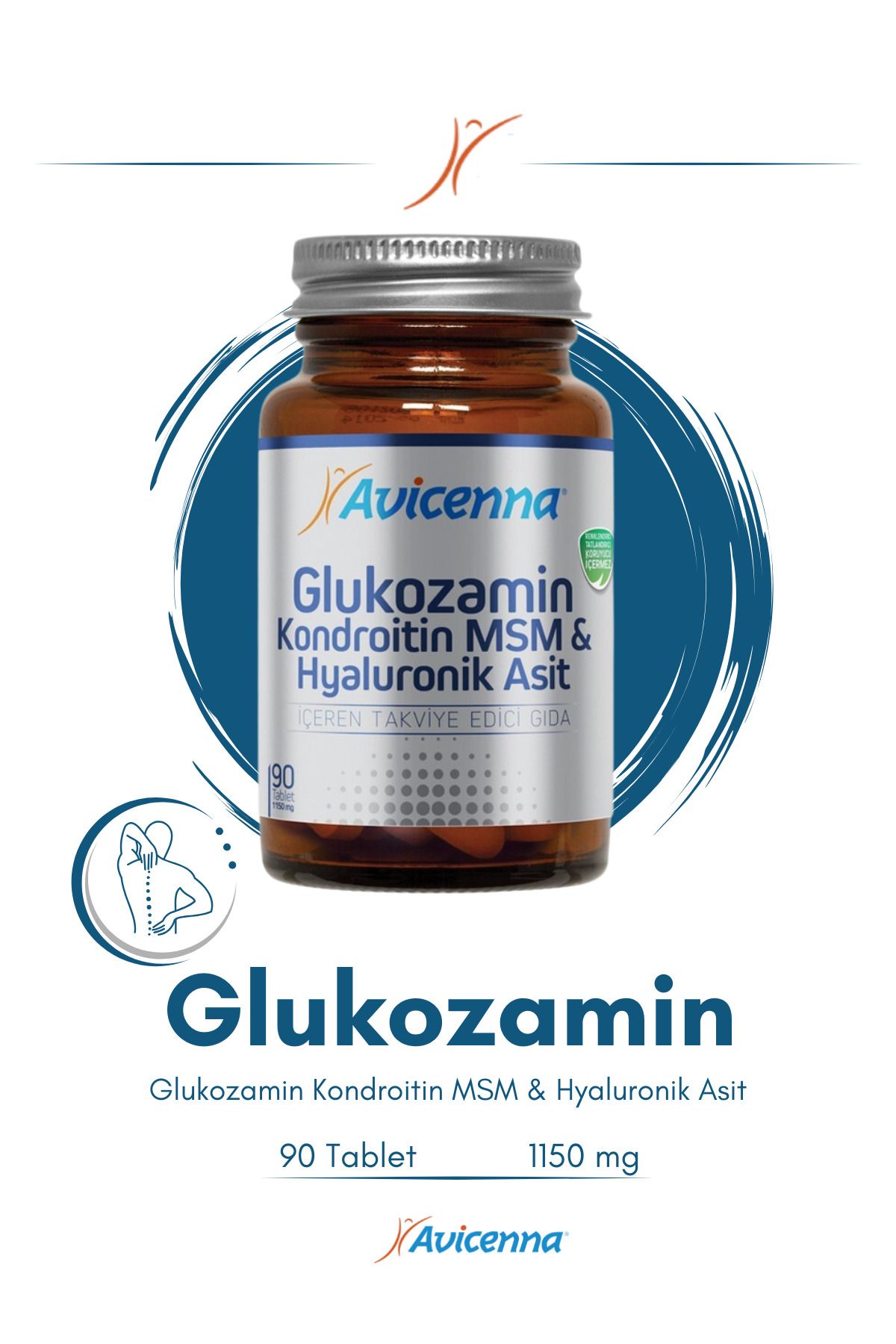 Avicenna Glukozamin - Kondroitin Msm & Hyaluronik Asit Içeren Takviye Edici Gıda - 90 Tablet -8690088005732