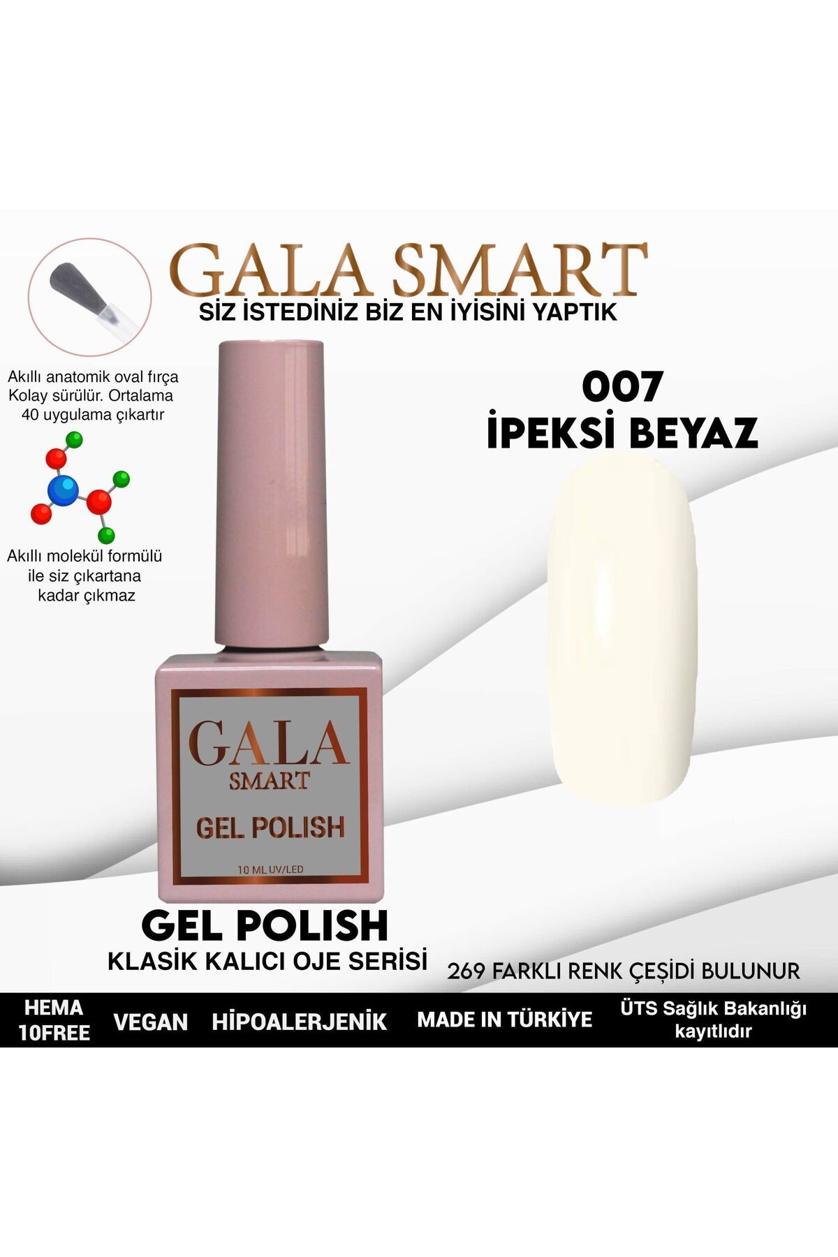 gala smart Classic Kalıcı Oje 10ml No:007