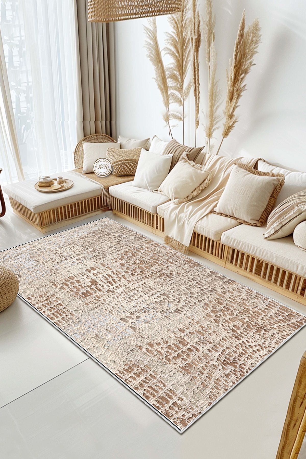 Alina Carpet Eco Touch Süngersiz Konspet Tasarım Dijital Baskılı  Salon Halısı Mutfak Halısı