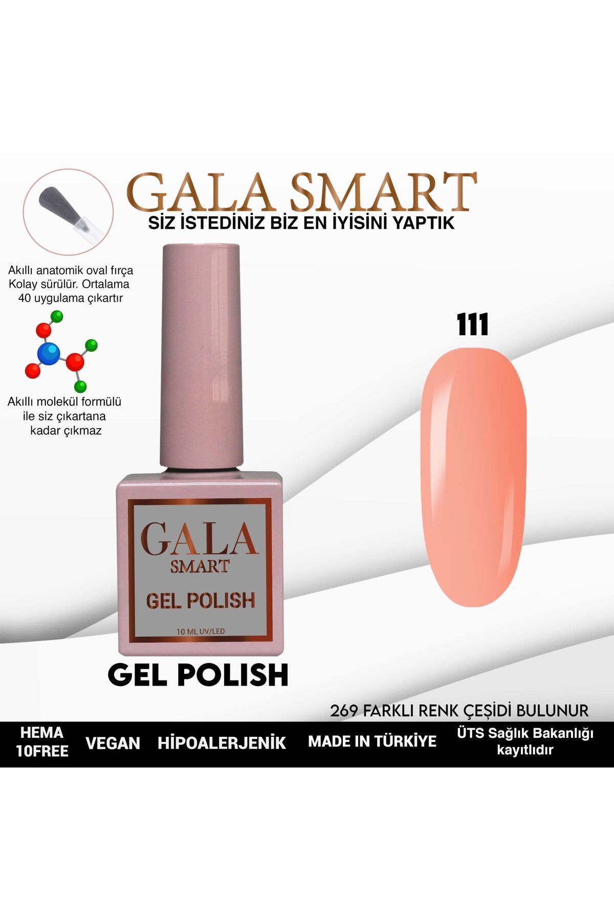 gala smart Classic Kalıcı Oje 10ml No:111