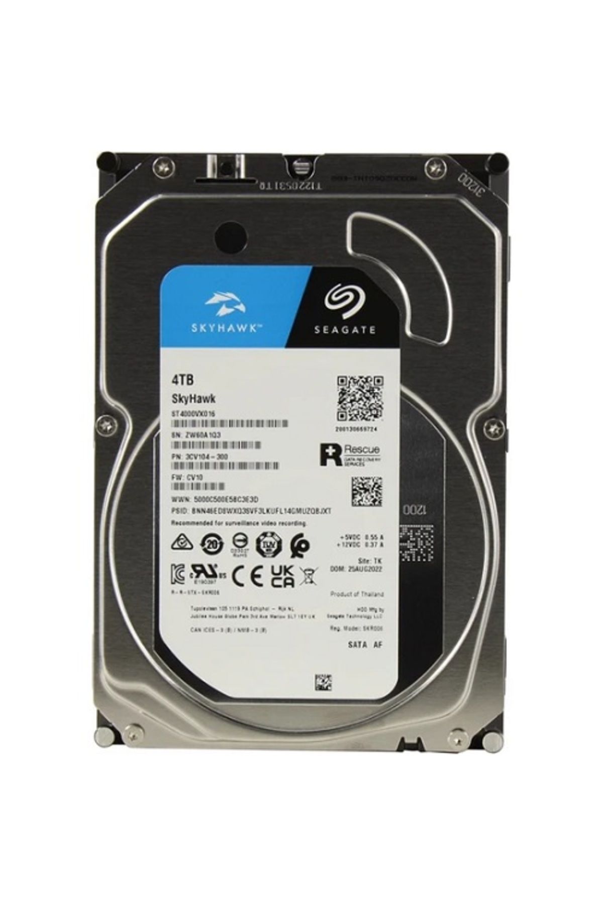 Seagate 3.5 SKYHAWK 4TB 5900RPM 256MB SATA3 Güvenlik HDD ST4000VX016 (7/24) Seagate TR Disty Garant