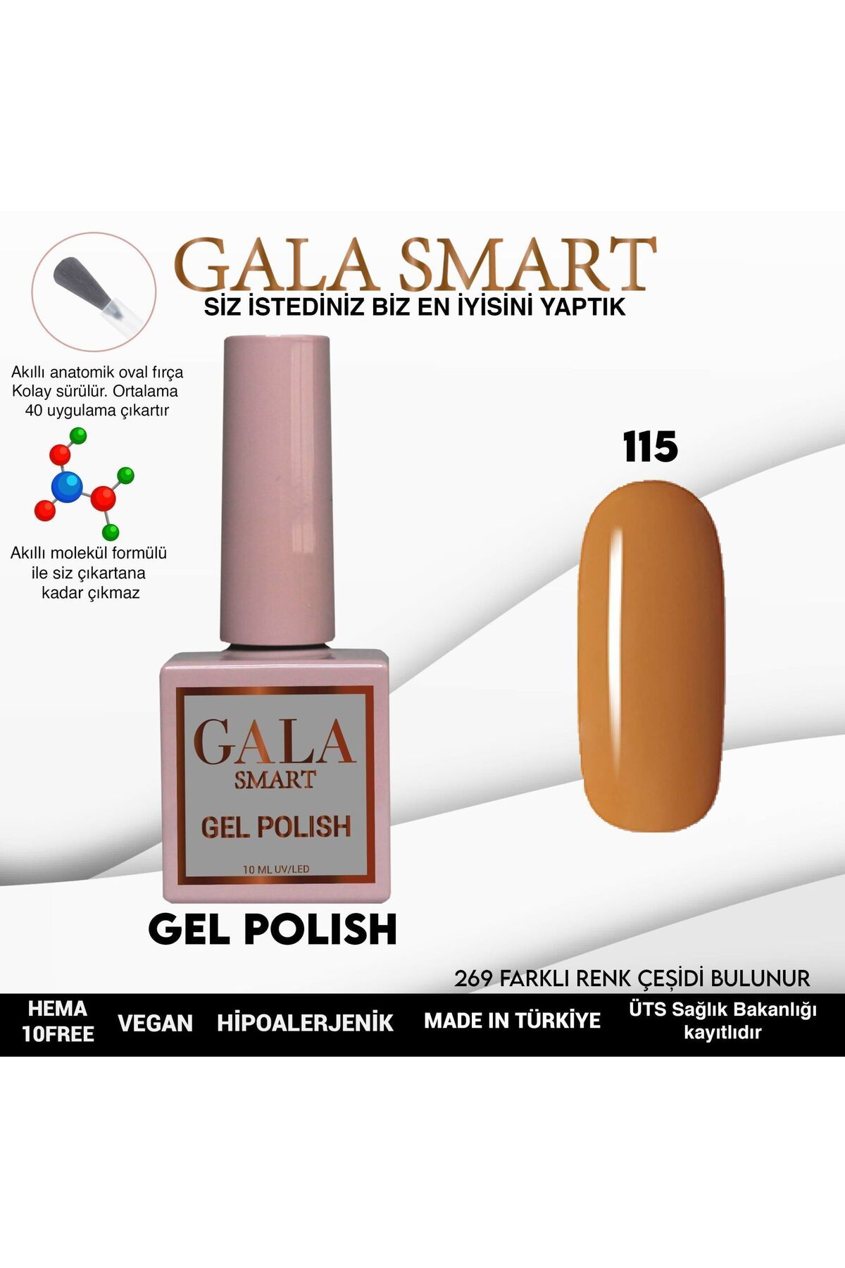 gala smart Classic Kalıcı Oje 10ml No:115