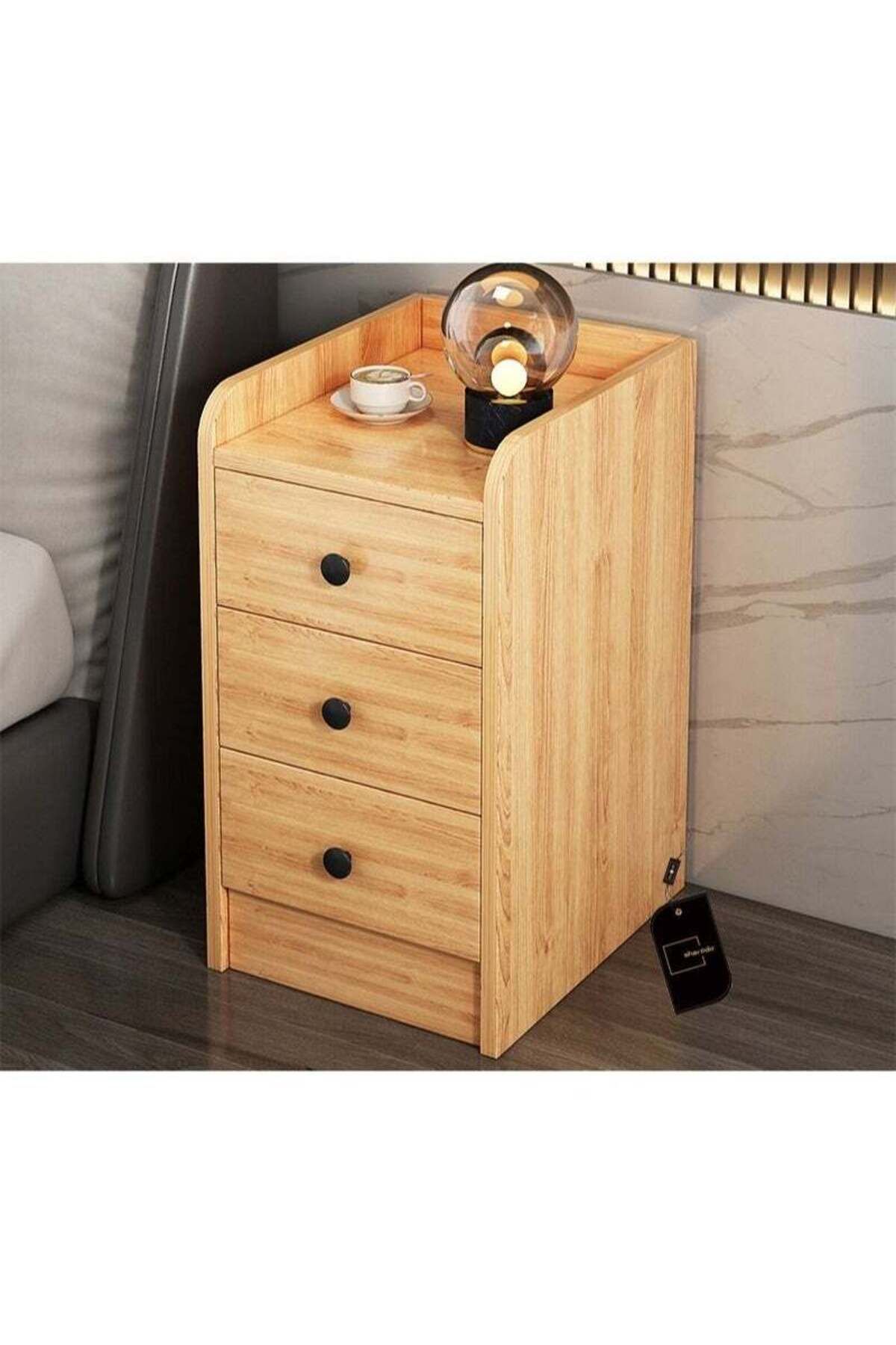 House One-Nightstand | European-style Light Luxury Bedside Table With Drawers  50x34x30 Cm - Brown 2
