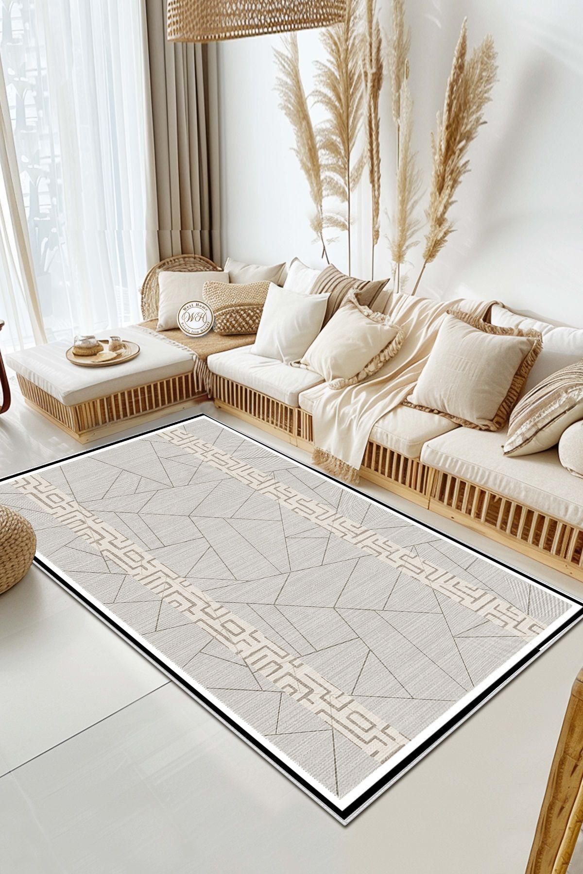 Alina Carpet Eco Touch Süngersiz Konspet Tasarım Dijital Baskılı  Salon Halısı Mutfak Halısı