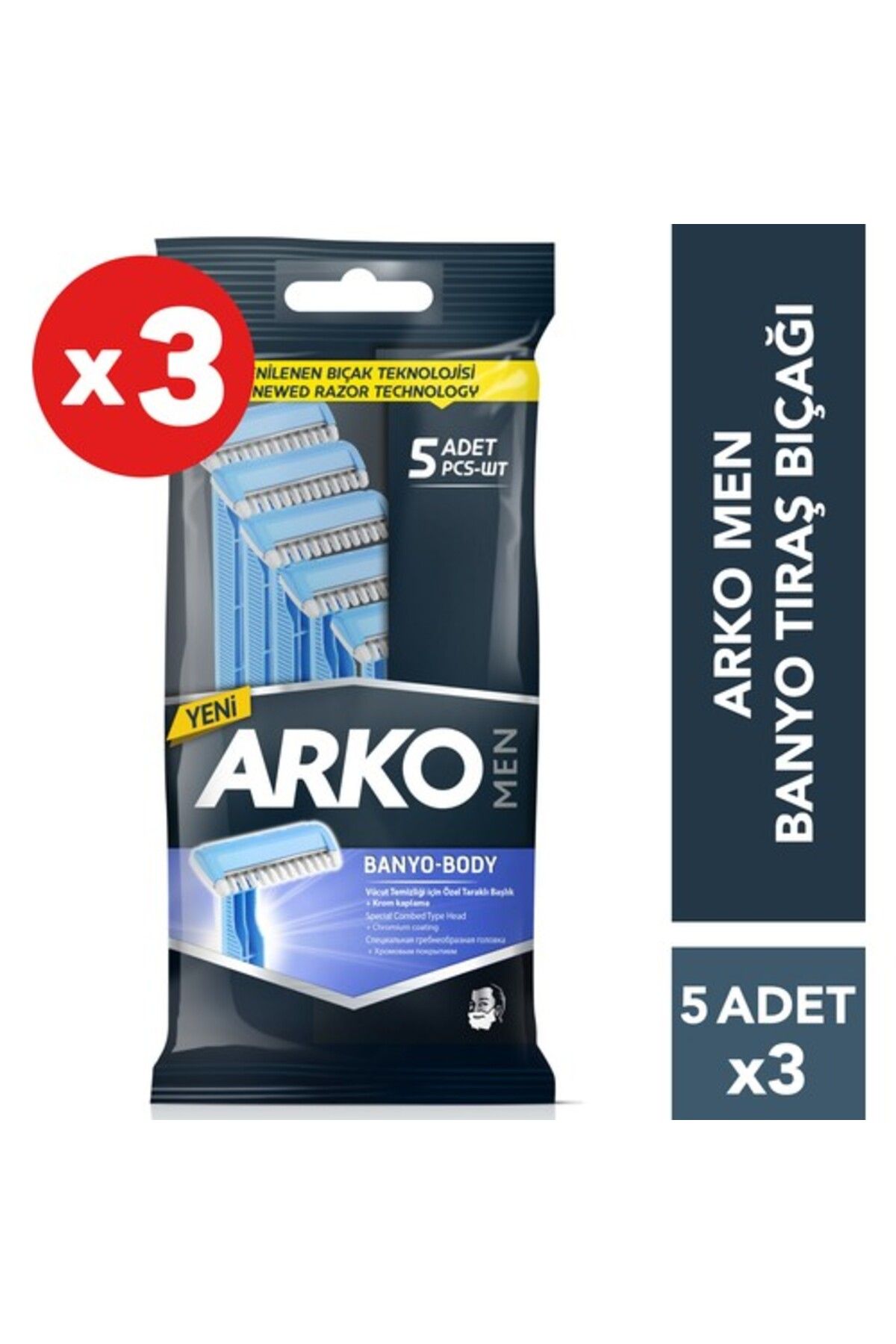 ARKO Banyo Tıraş Bıçağı 15'li