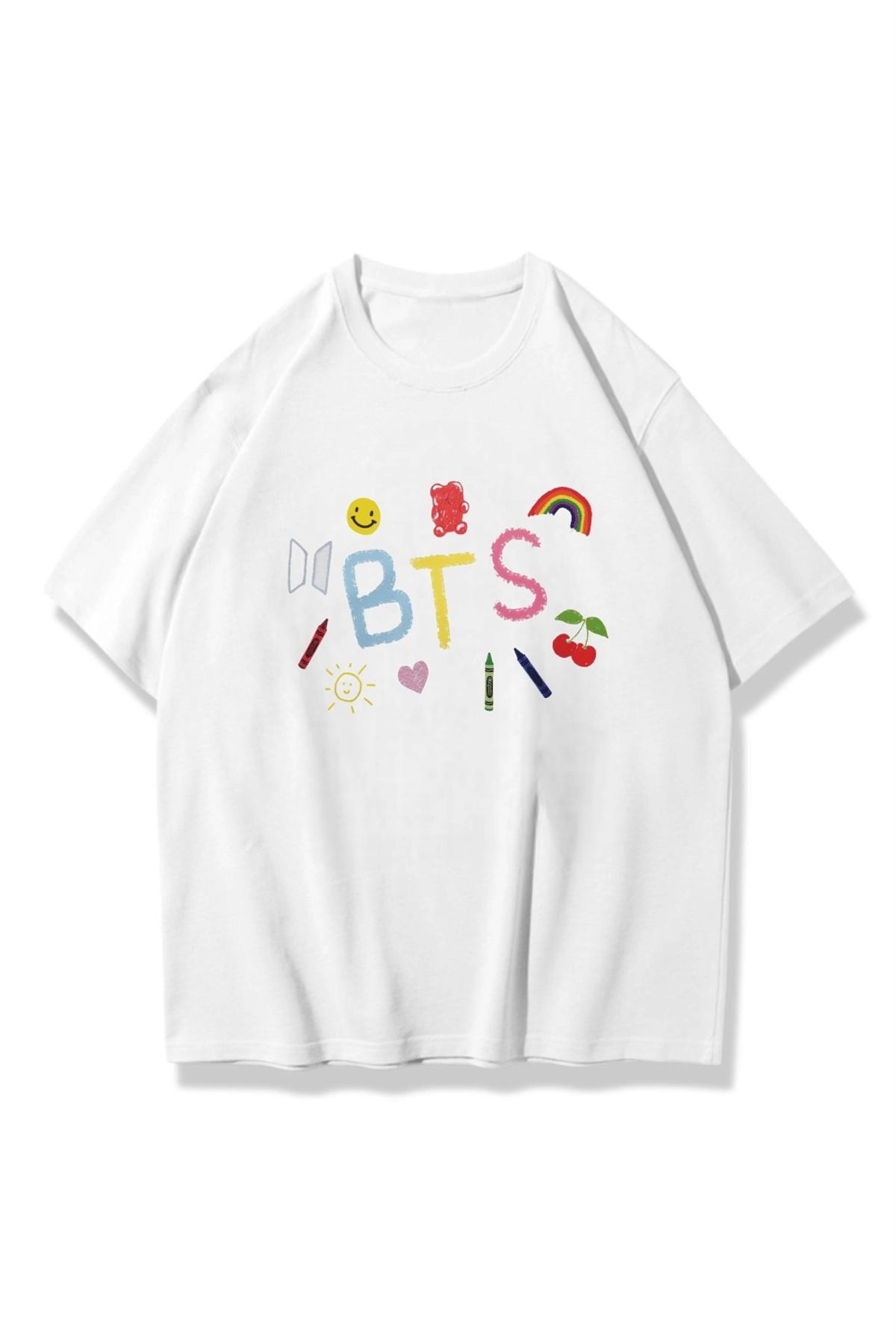 1blood Cute Colorful Figures Oversize T-shirt