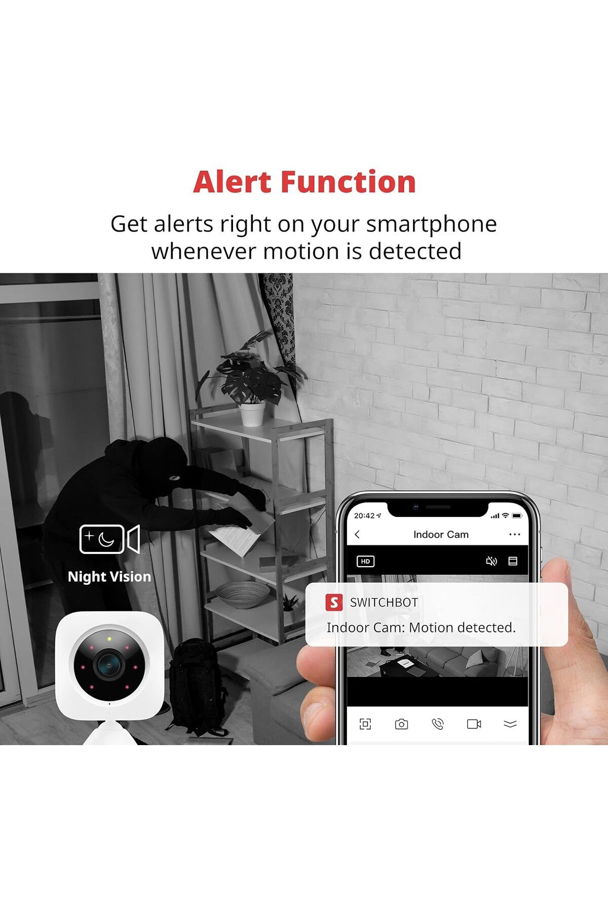 SwitchBot-Security Indoor Camera with Motion Detection with Night Vision And 2 Way Audio 5