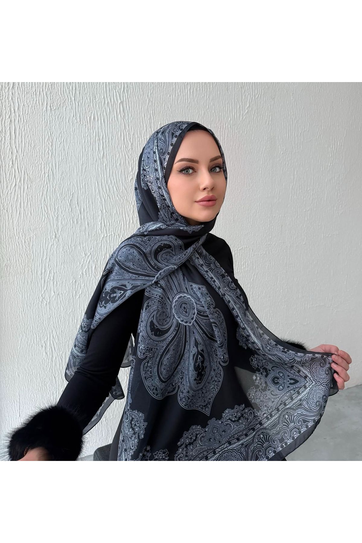 SC Silk Cotton  Desenli Pamuk Şal