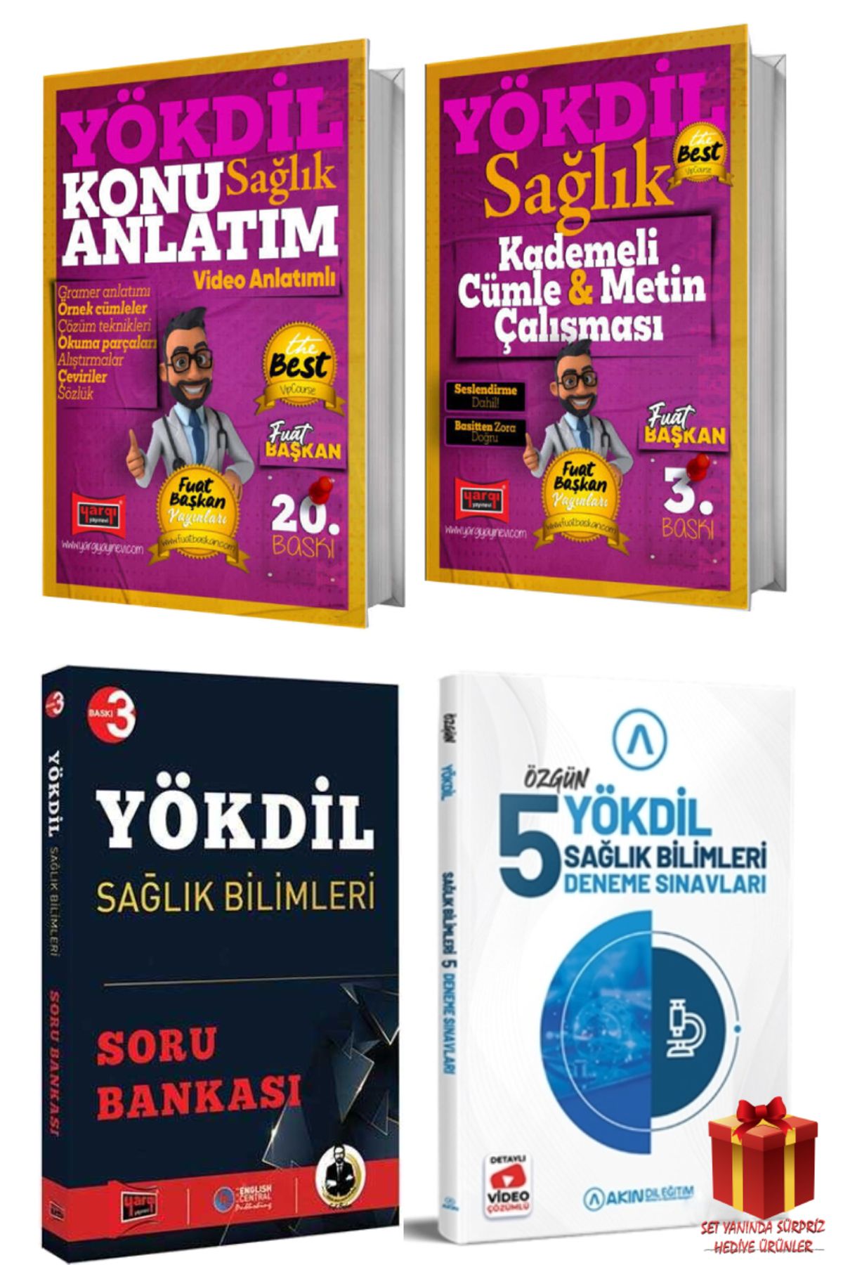 Yargı Yayınları Yargı Yökdil Sağlık Konu Anlatım+Yökdil Sağlık Cümle Metin Çalışması+Sağlık Soru Bankası+5 Deneme