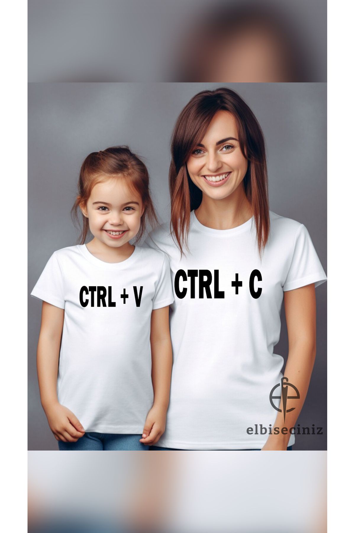 VİZYON İKRA CTRL+C CTRL+V Aile Eş Çocuk Sevgili Kombini Unisex T-shirt/Tişört - TEK ADET FİYATIDIR.