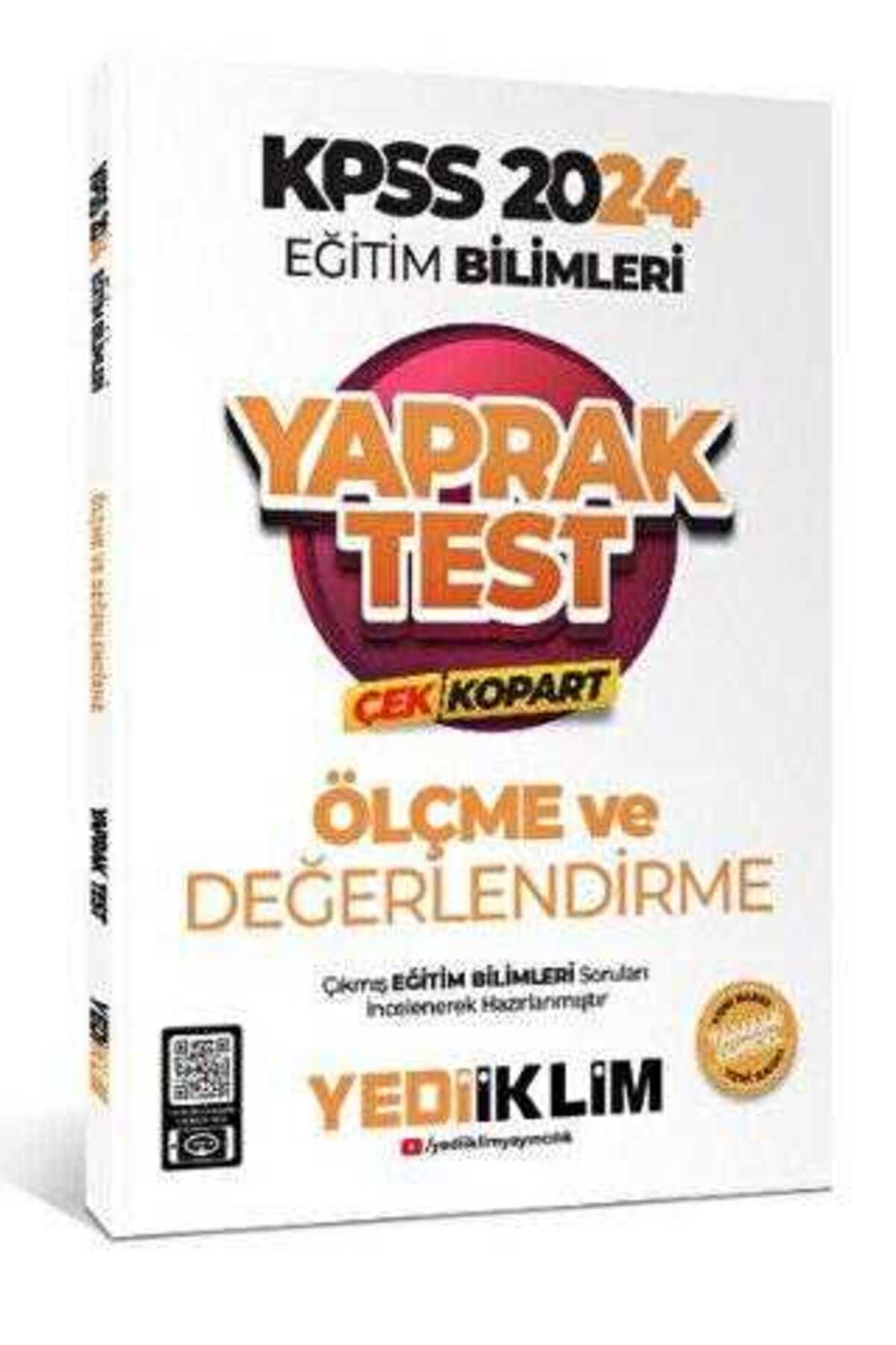 Smart English Yediiklim Yayınları 2024 KPSS Eğitim Bilimleri Ölçe ve Değerlendirme Çek Kopart Yaprak Test