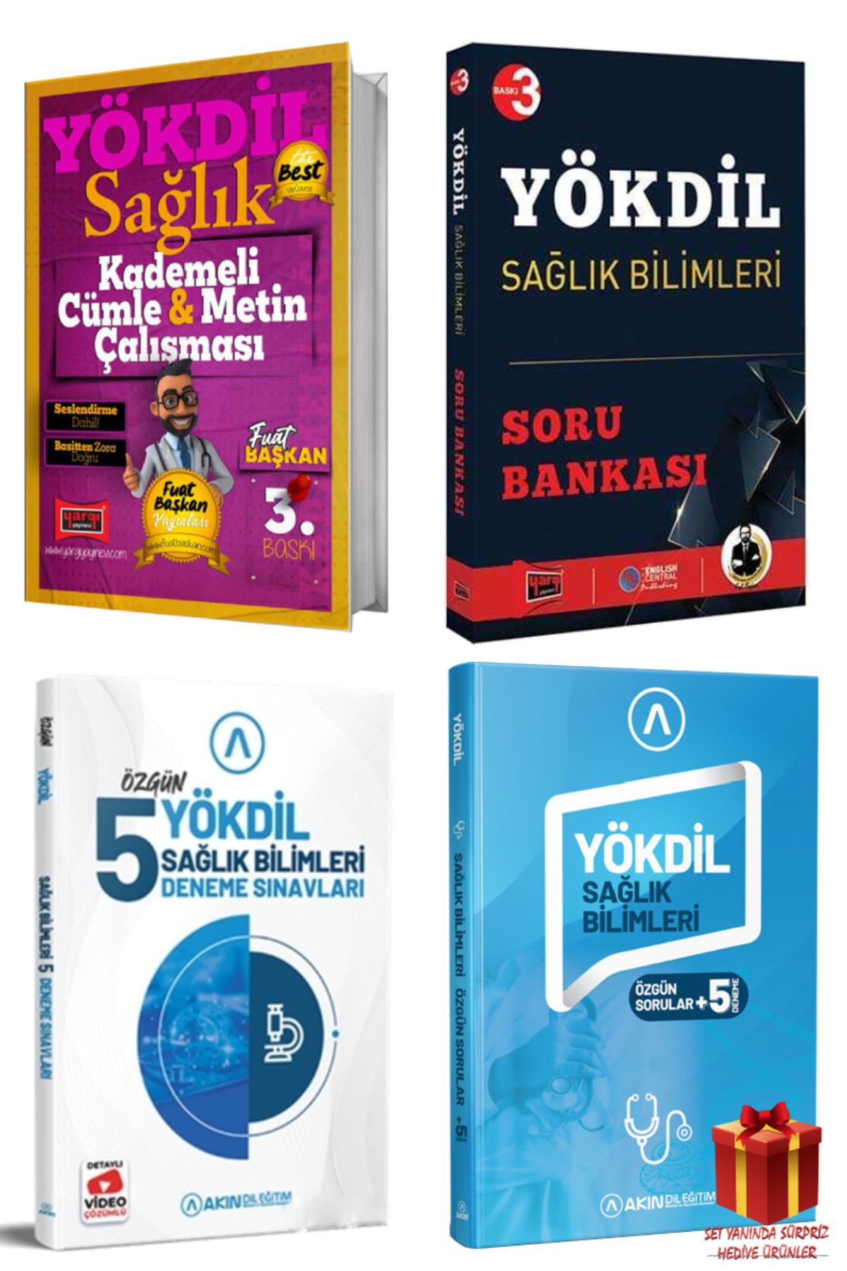 Yargı Yayınları Yargı Yökdil Sağlık Konu Anlatım+Sağlık Soru Bankası+Akın Yökdil Sağlık Deneme+Sağlık Bilimleri